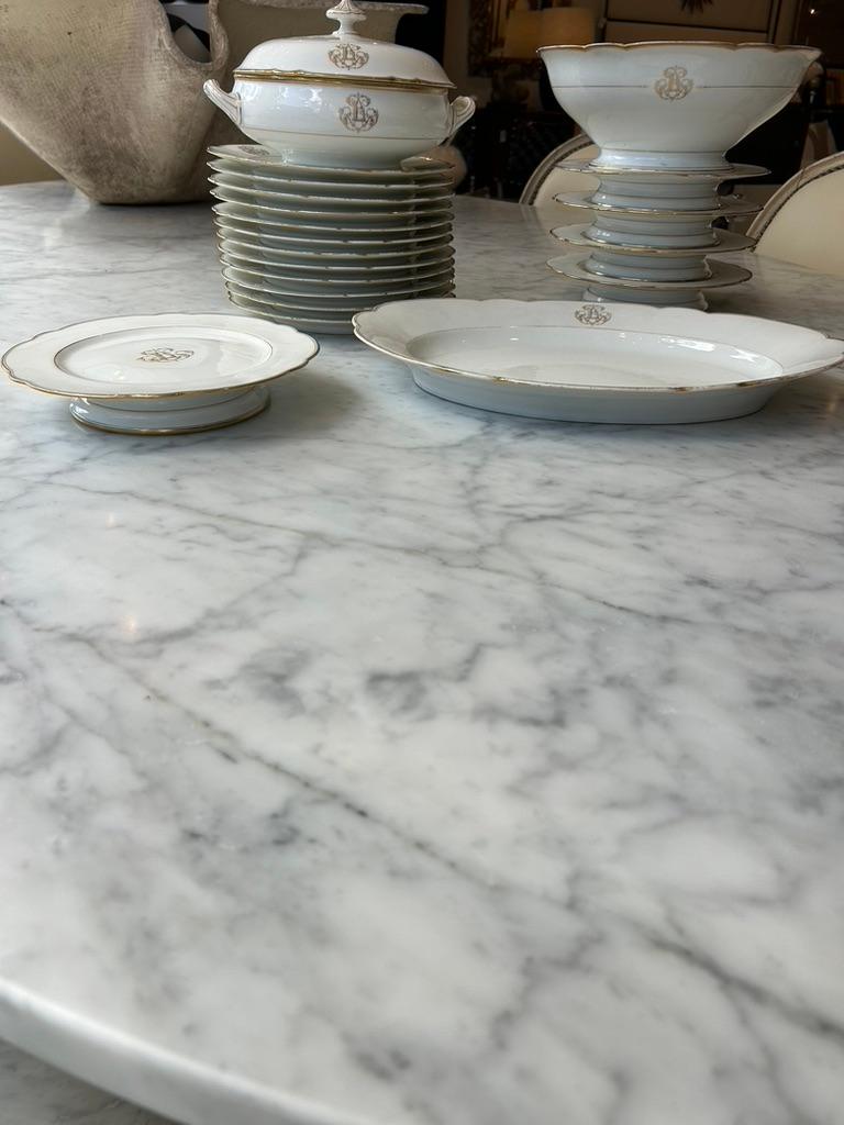 French Vintage Set of China with 