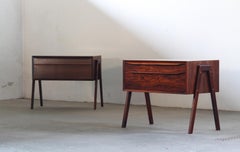 Vintage set of Danish Rosewood Bedside Sewing Nests att. to Erling Torvits, 60s
