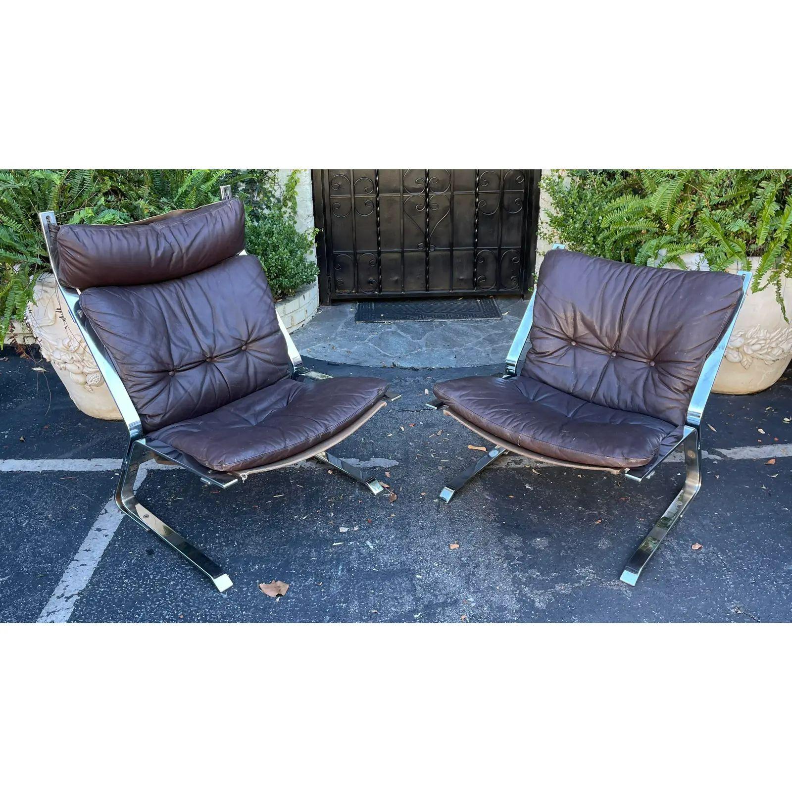 Conjunto vintage de sillones y otomanas 