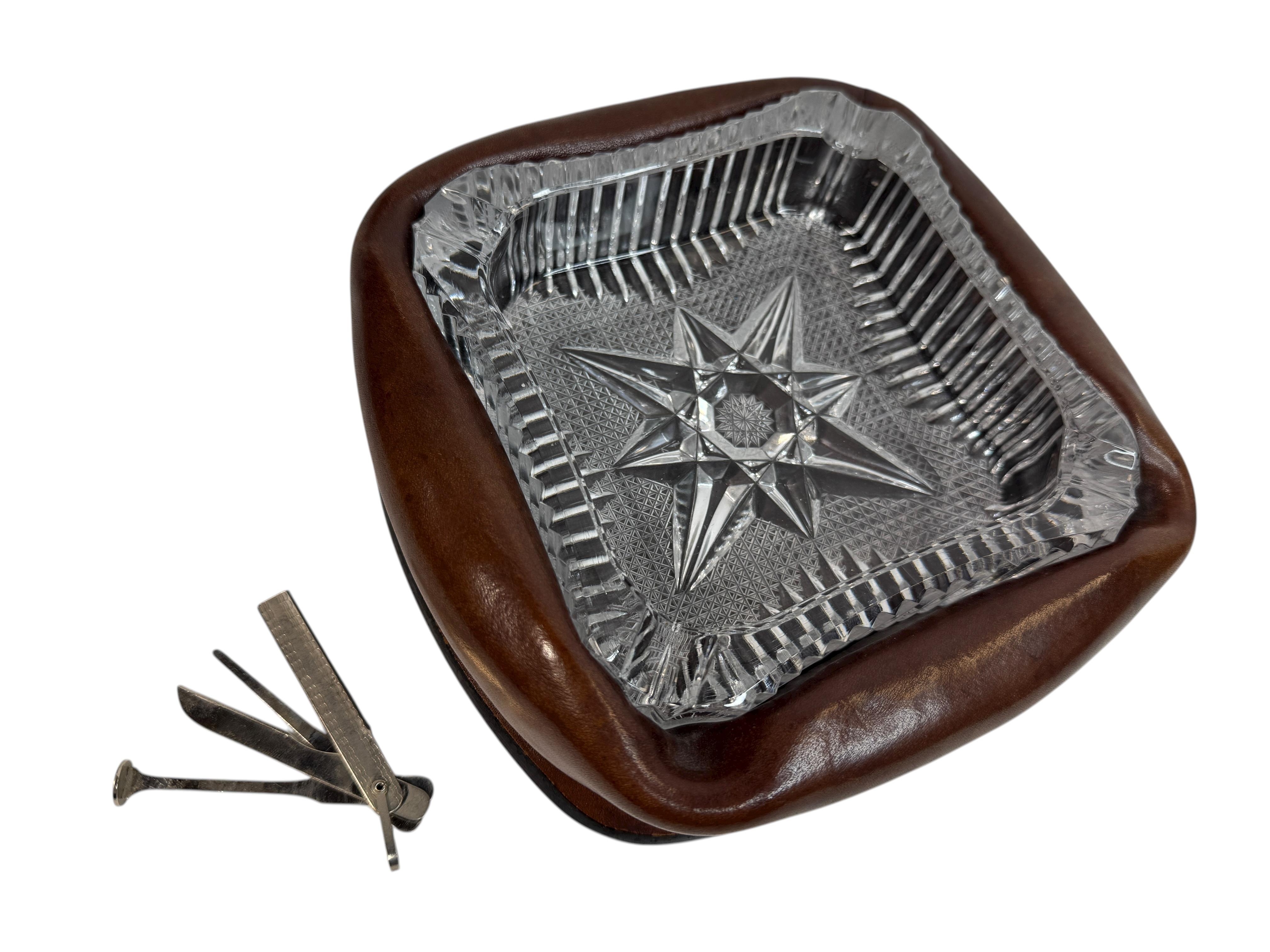 Vintage Set von Fife Leder Schreibtisch Zubehör, Mitte des 20. Jahrhunderts Italien 1950er Jahre im Angebot 6