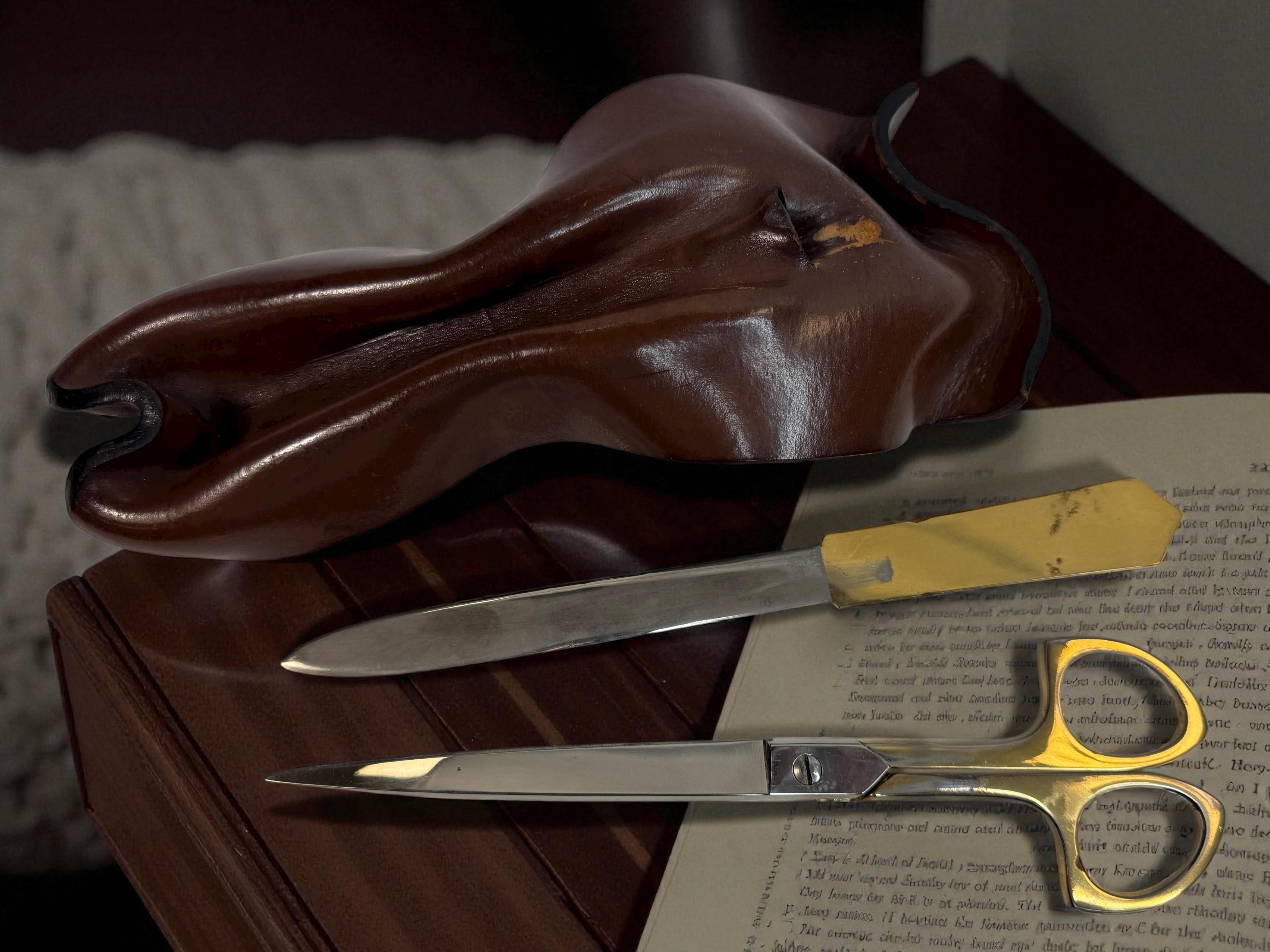 Vintage Set von Fife Leder Schreibtisch Zubehör, Mitte des 20. Jahrhunderts Italien 1950er Jahre im Angebot 13