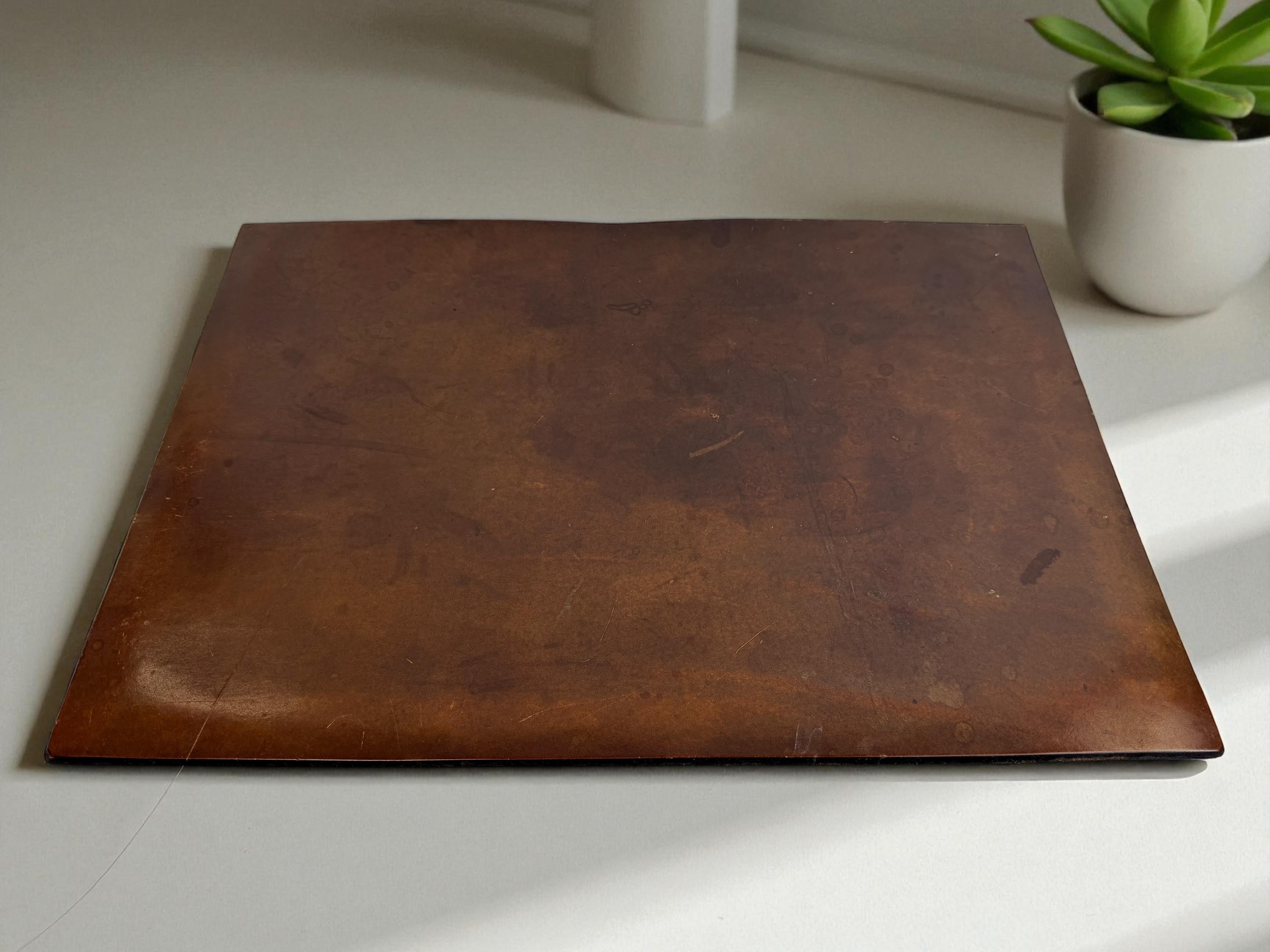 Vintage Set von Fife Leder Schreibtisch Zubehör, Mitte des 20. Jahrhunderts Italien 1950er Jahre im Angebot 15