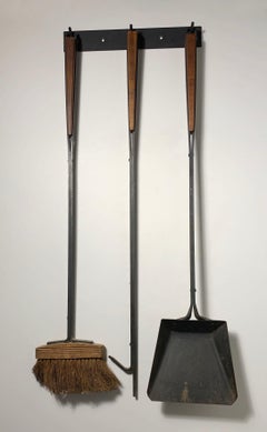 Vintage Set of Fireplace Wall Hanging Tools