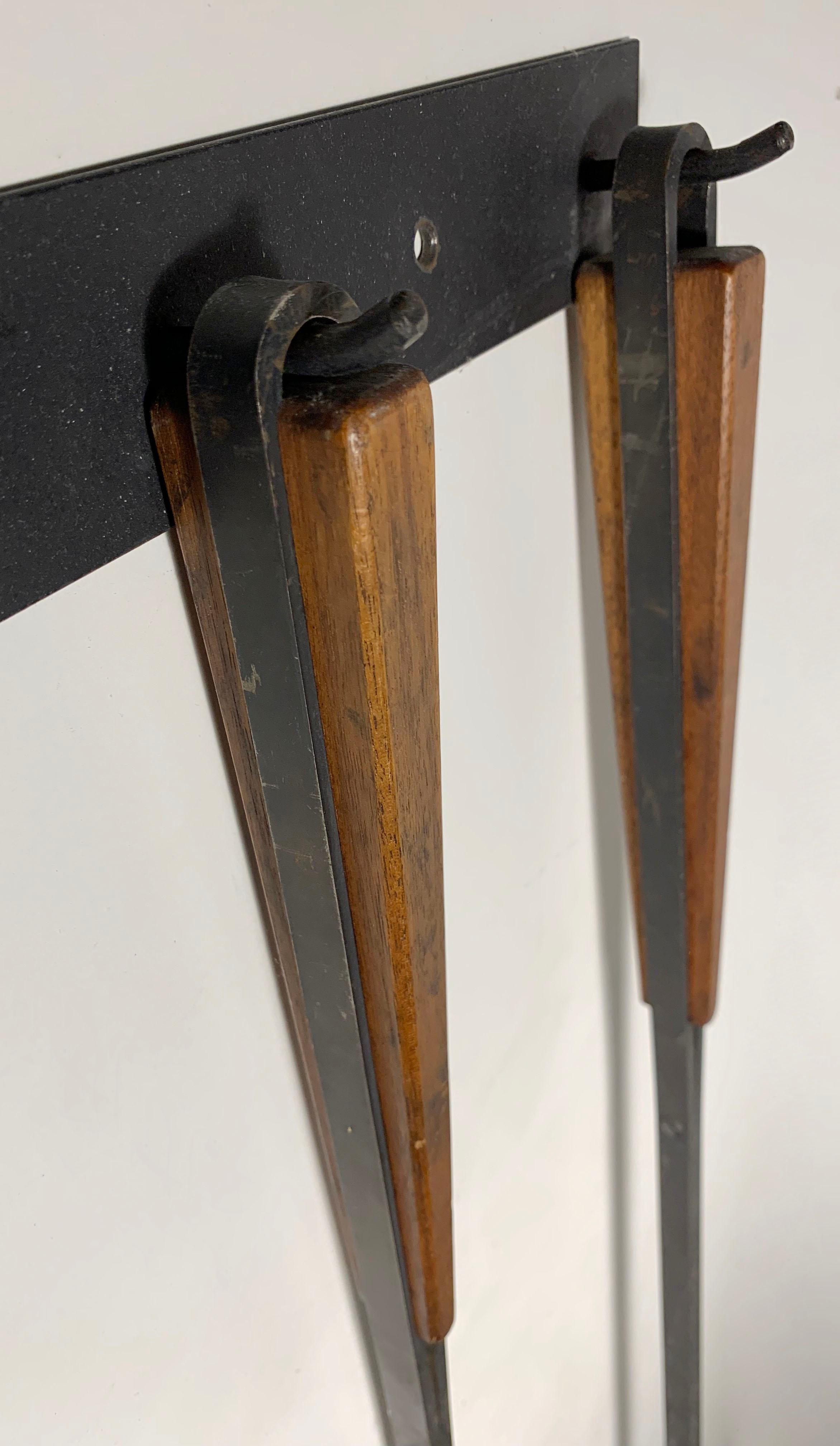 20th Century Vintage Set of Fireplace Wall Hanging Tools For Sale