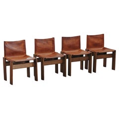 Vintage Set Of Four Afra & Tobia Scarpa "Monk" Chairs for Molteni, 1970s