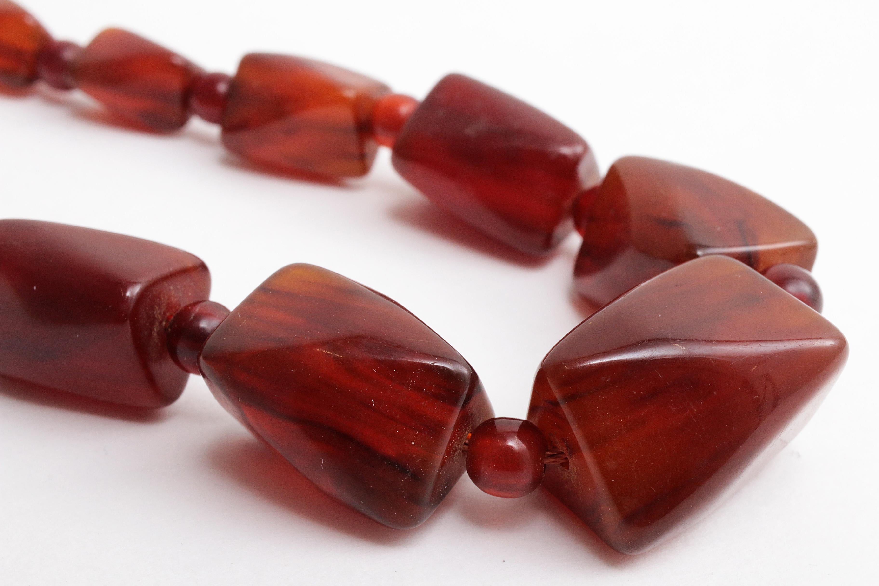 Vintage Set of Four Amber Necklaces, 1960s For Sale 3