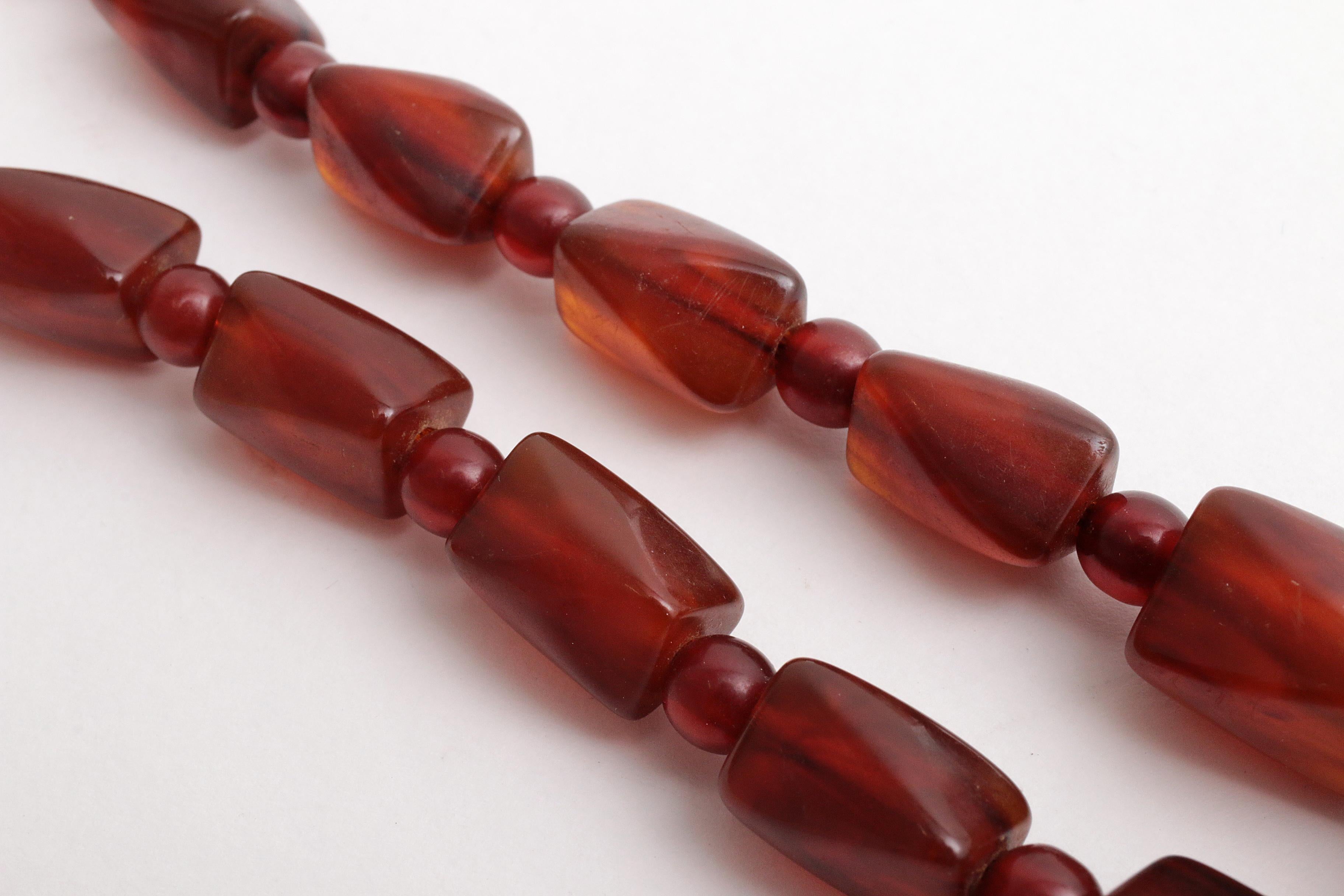 Vintage Set of Four Amber Necklaces, 1960s For Sale 4