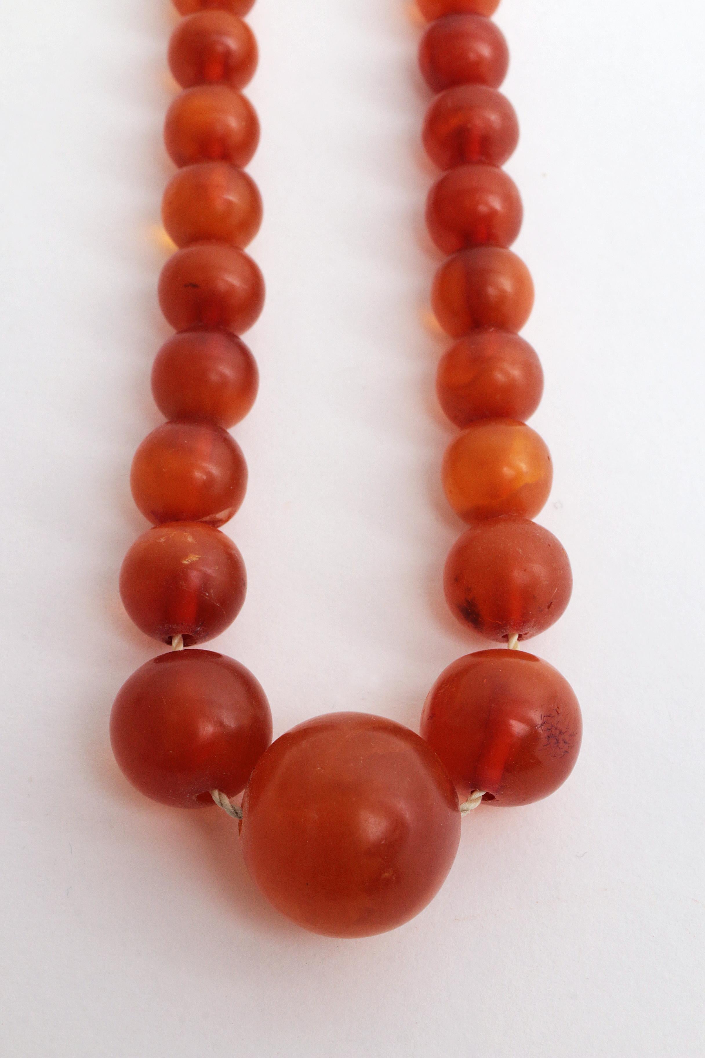 Vintage Set of Four Amber Necklaces, 1960s For Sale 7
