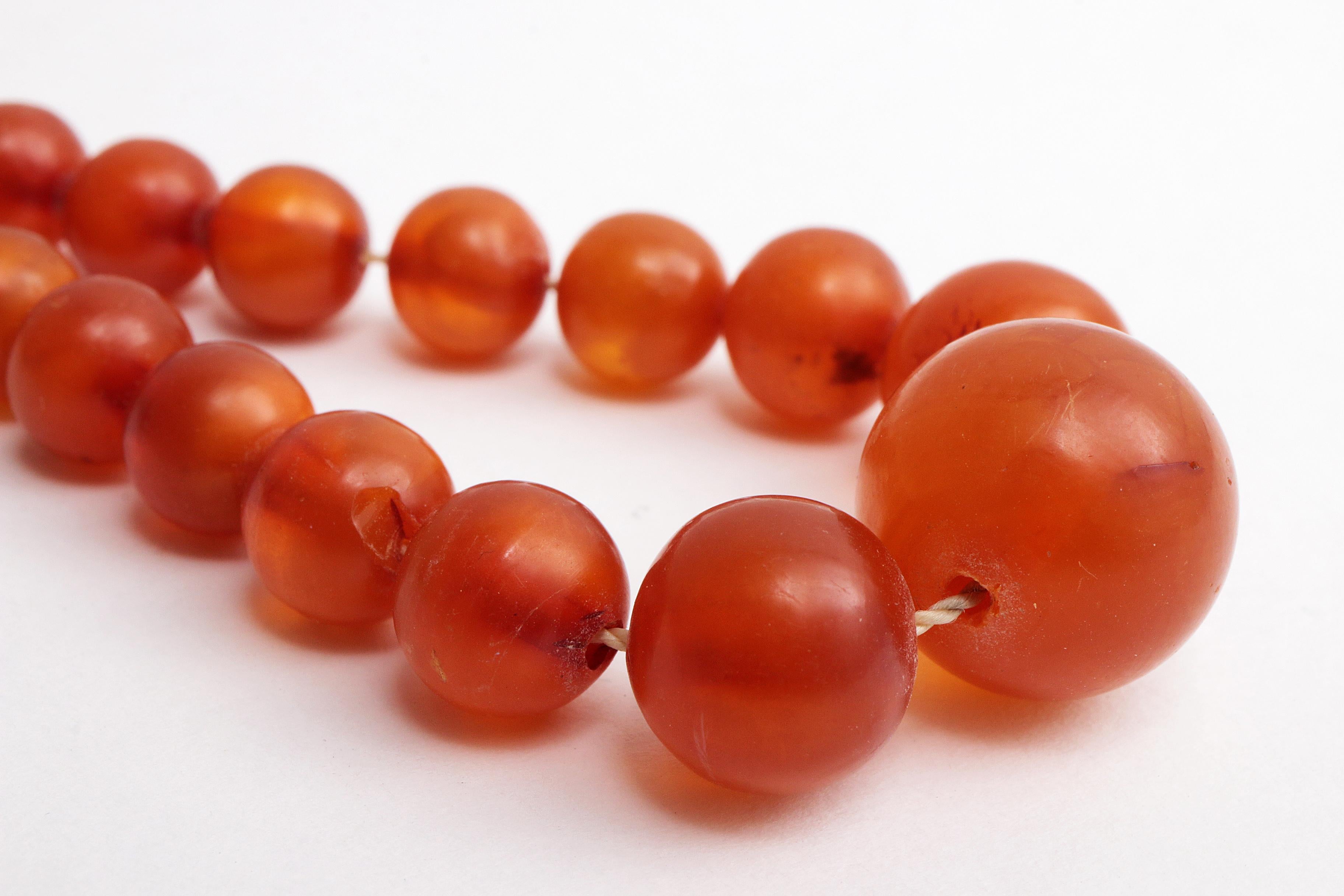 Vintage Set of Four Amber Necklaces, 1960s For Sale 8