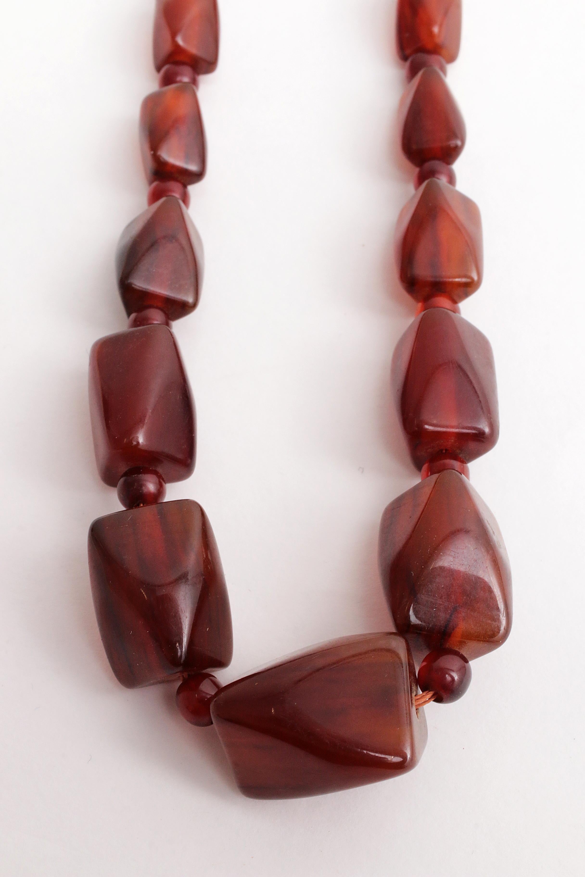 Vintage Set of Four Amber Necklaces, 1960s For Sale 2