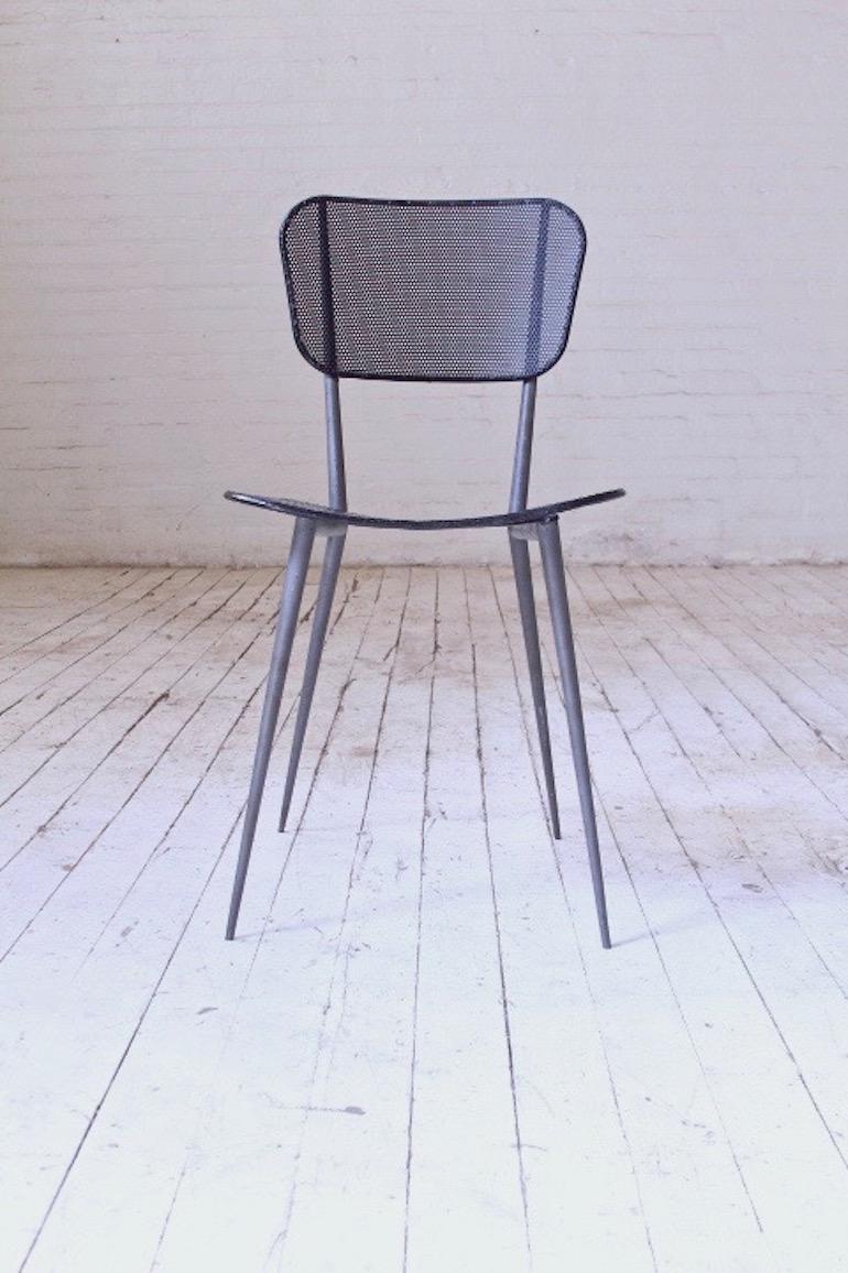 Modern Vintage Set of Four Attributed to Mathieu Matégot Dining Chairs, France, 1950s For Sale