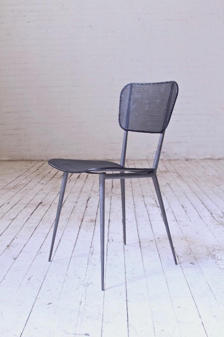 French Vintage Set of Four Attributed to Mathieu Matégot Dining Chairs, France, 1950s For Sale