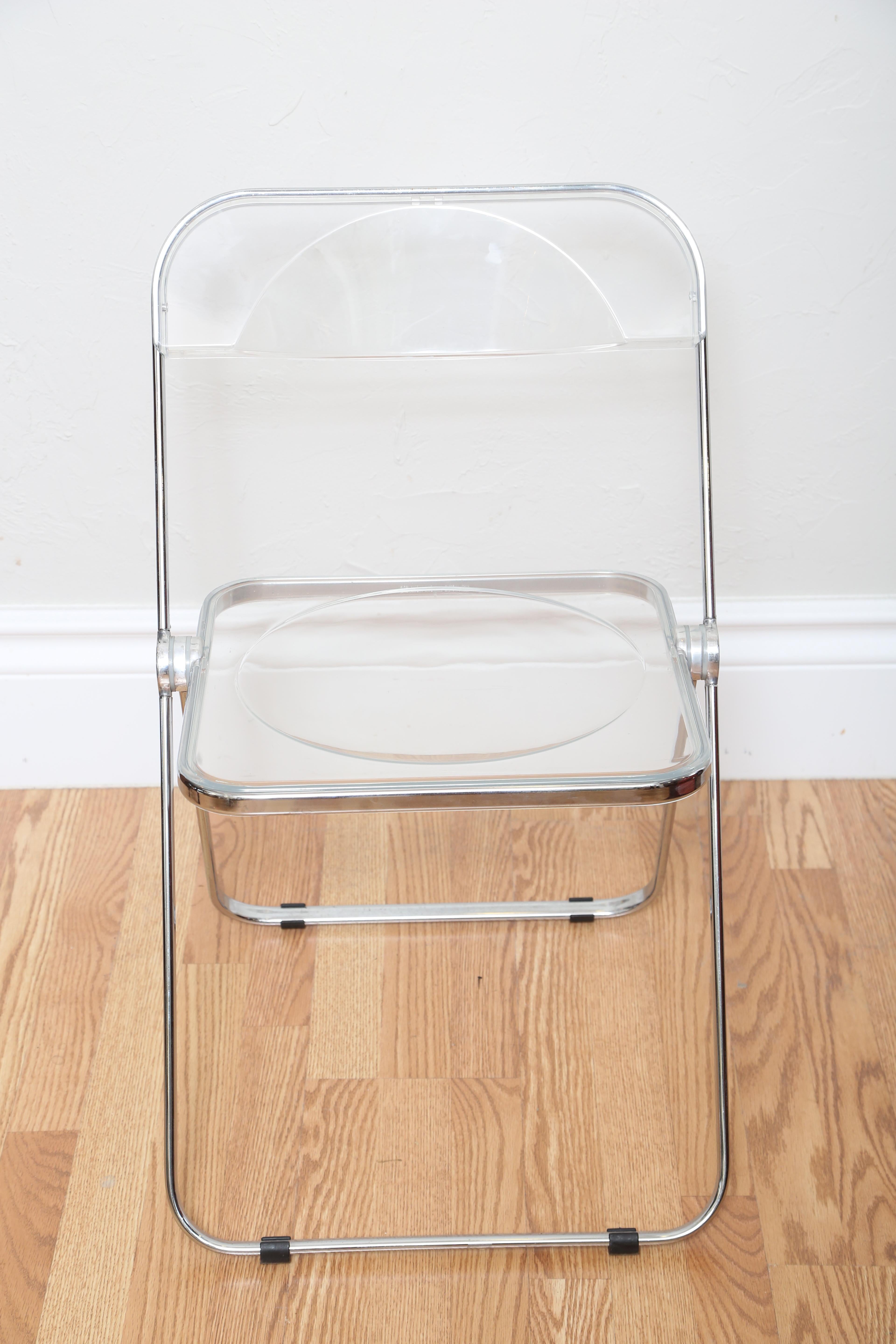 vintage lucite folding chairs