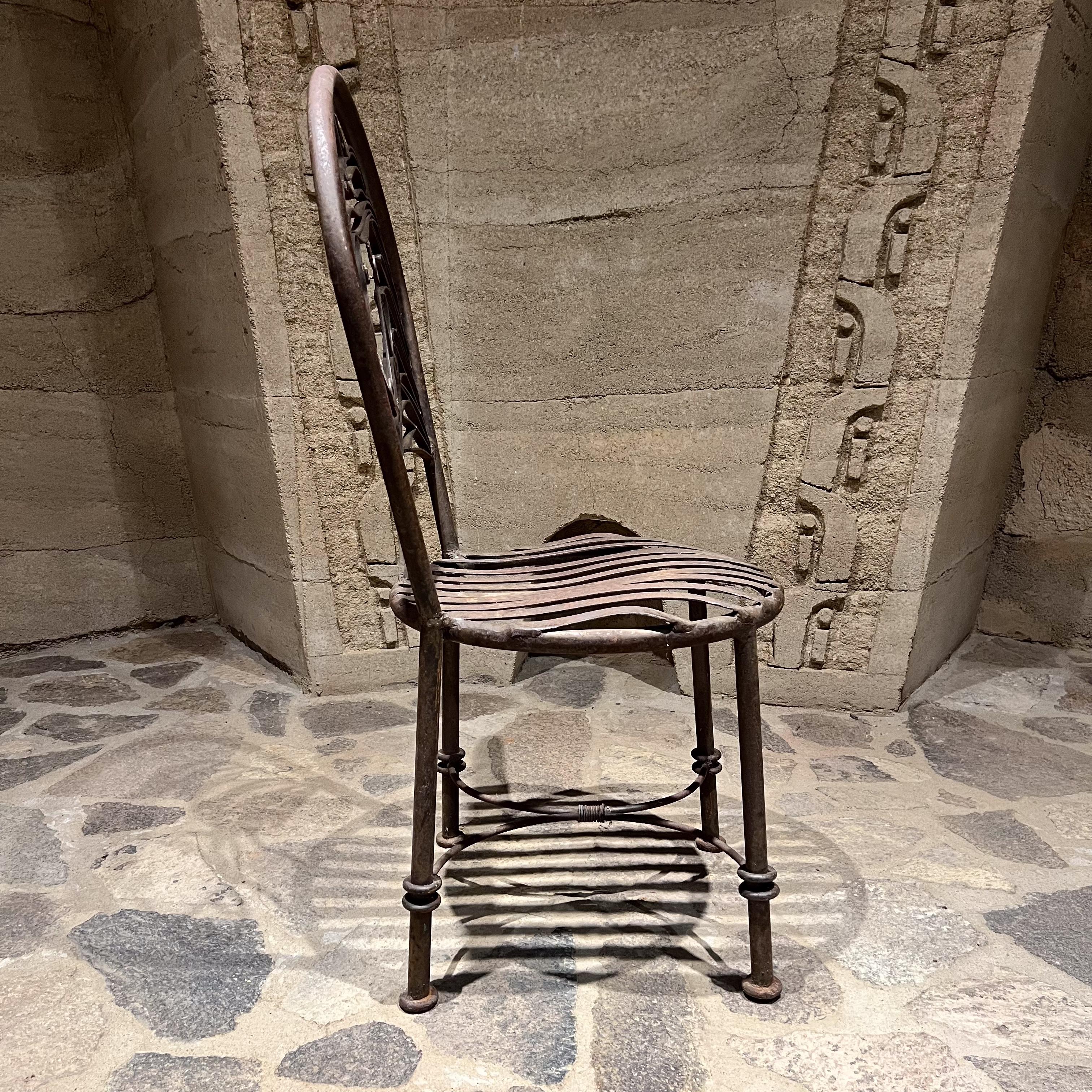 Set di quattro sedie rustiche in ferro per cavalli Vintage By in vendita 5