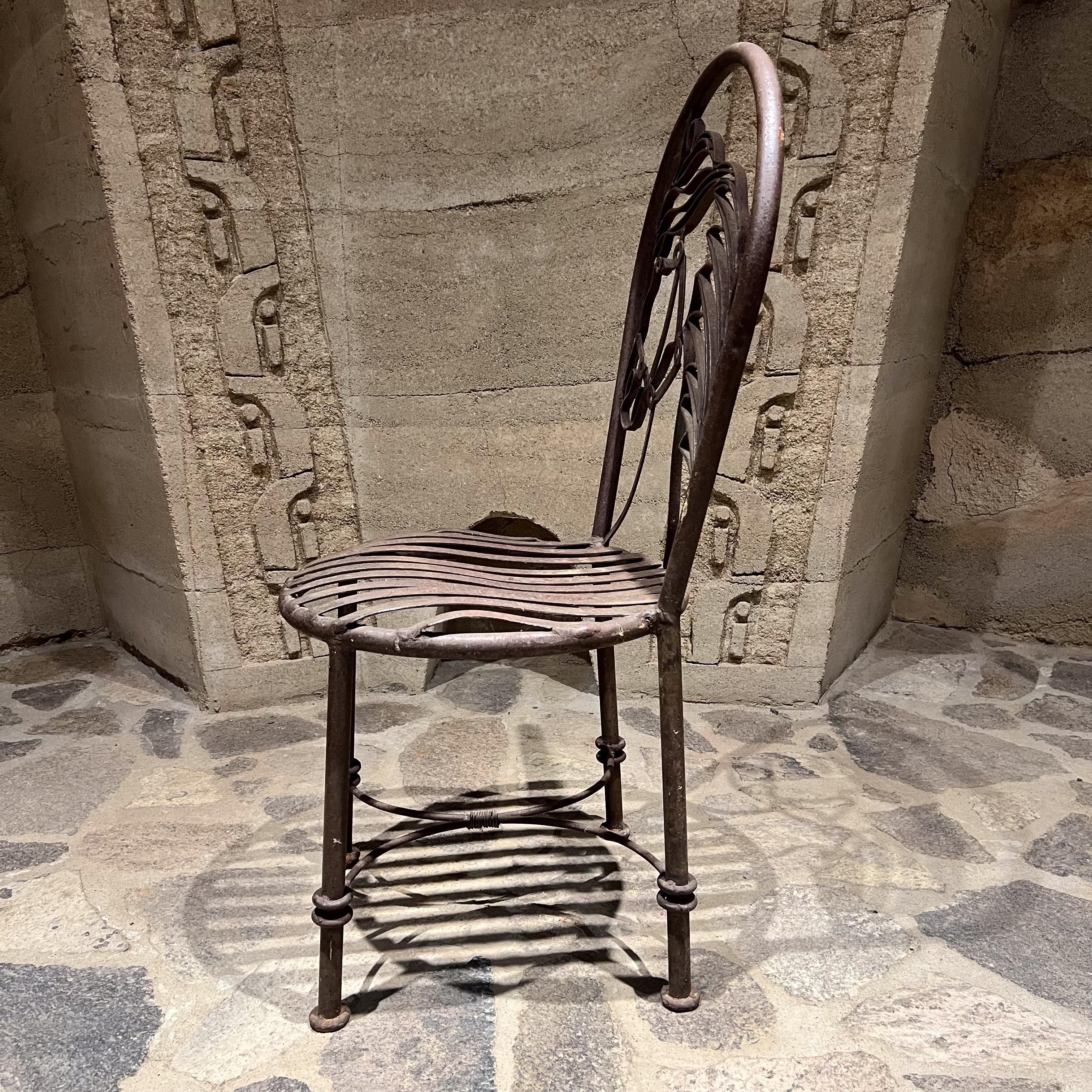 Set di quattro sedie rustiche in ferro per cavalli Vintage By in vendita 1
