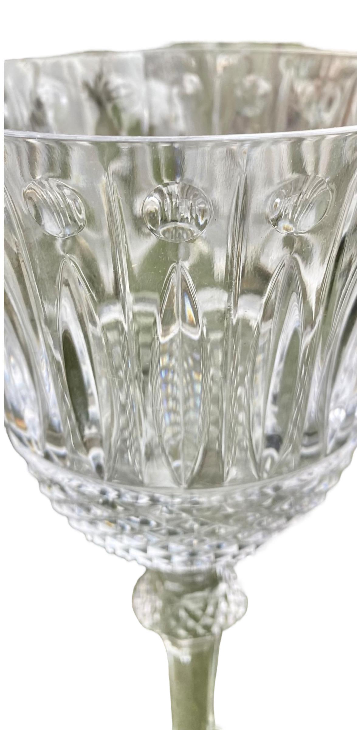 Art Nouveau Vintage Set of Four Shannon Irish Crystal Sutton Place Water Goblets For Sale