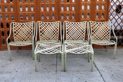 Vintage Set of Four Tamiami Patio Lounge Chairs With Two Ottomans by Brown Jorda