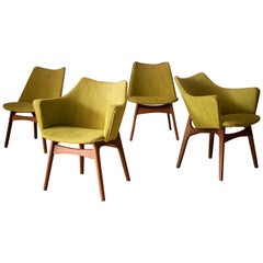 Vintage Set of Four Walnut Dining Chairs by Adrian Pearsall for Craft Associates