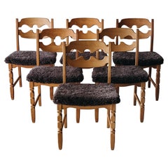 Vintage Set of Henning Kjaernulf 'Razor' Dining Chairs from Denmark, 1960s