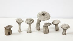 Vintage Set of Miniature Garden Mushrooms
