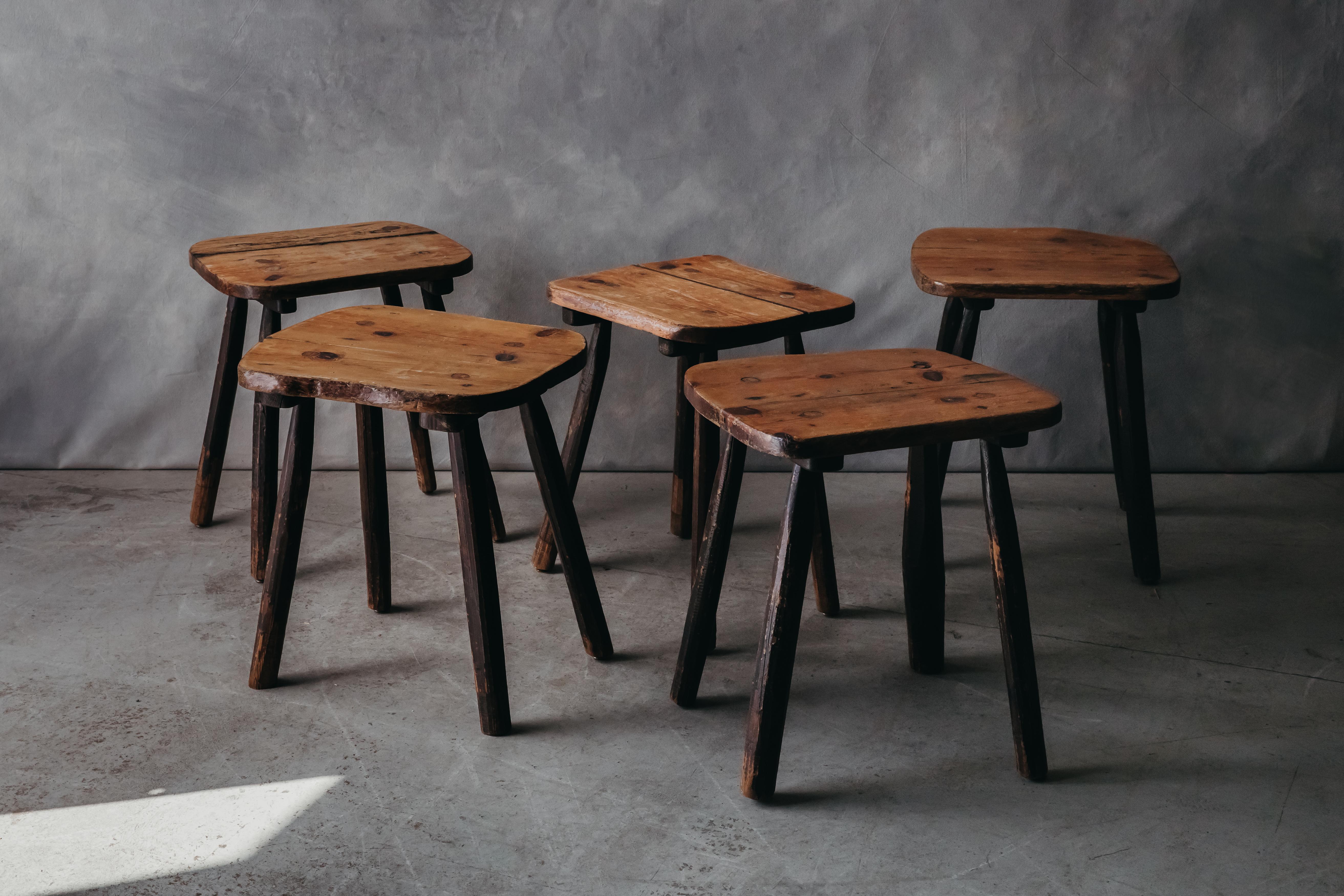 Mid-20th Century Vintage Set of Mountain Tables from France, circa 1950 For Sale