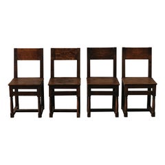 Conjunto Vintage de Sillas de Comedor de Roble Francesas, Circa 1900