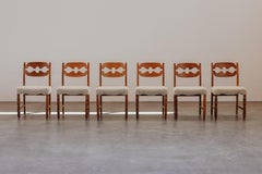 Vintage Set of Oak Razor Chairs From Denmark, Circa 1960