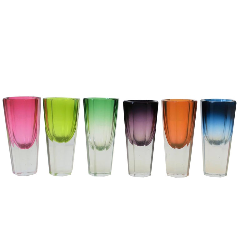 Octagonal Crystal Shot Gles For At 1stdibs Octagonal Crystal Shot Gles For