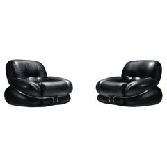 Vintage set of OKAY armchairs by Adriano Piazzesi for Saporiti Italy