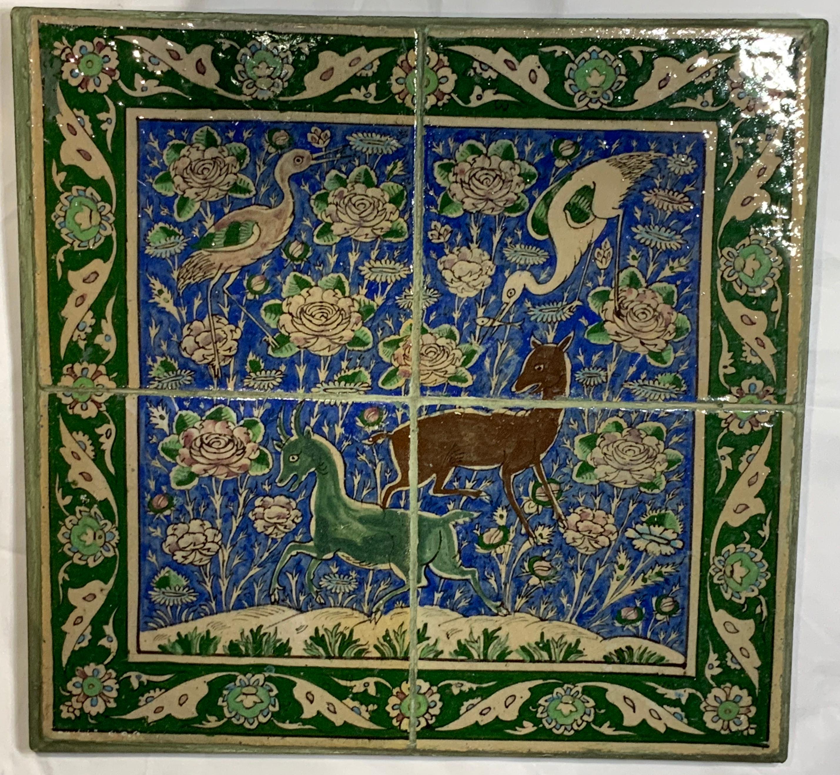 Vintage Set of Persian Tile Wall Hanging 6
