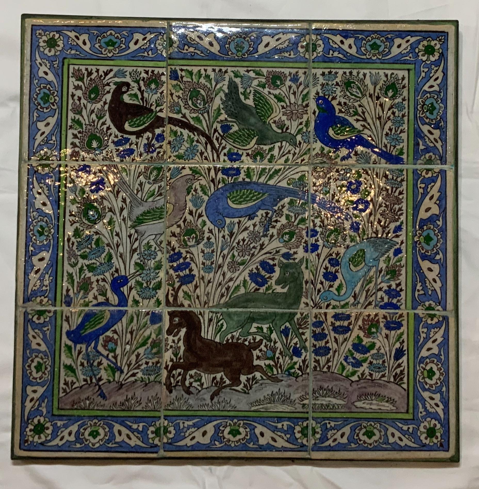 Vintage Set of Persian Tile Wall Hanging 10