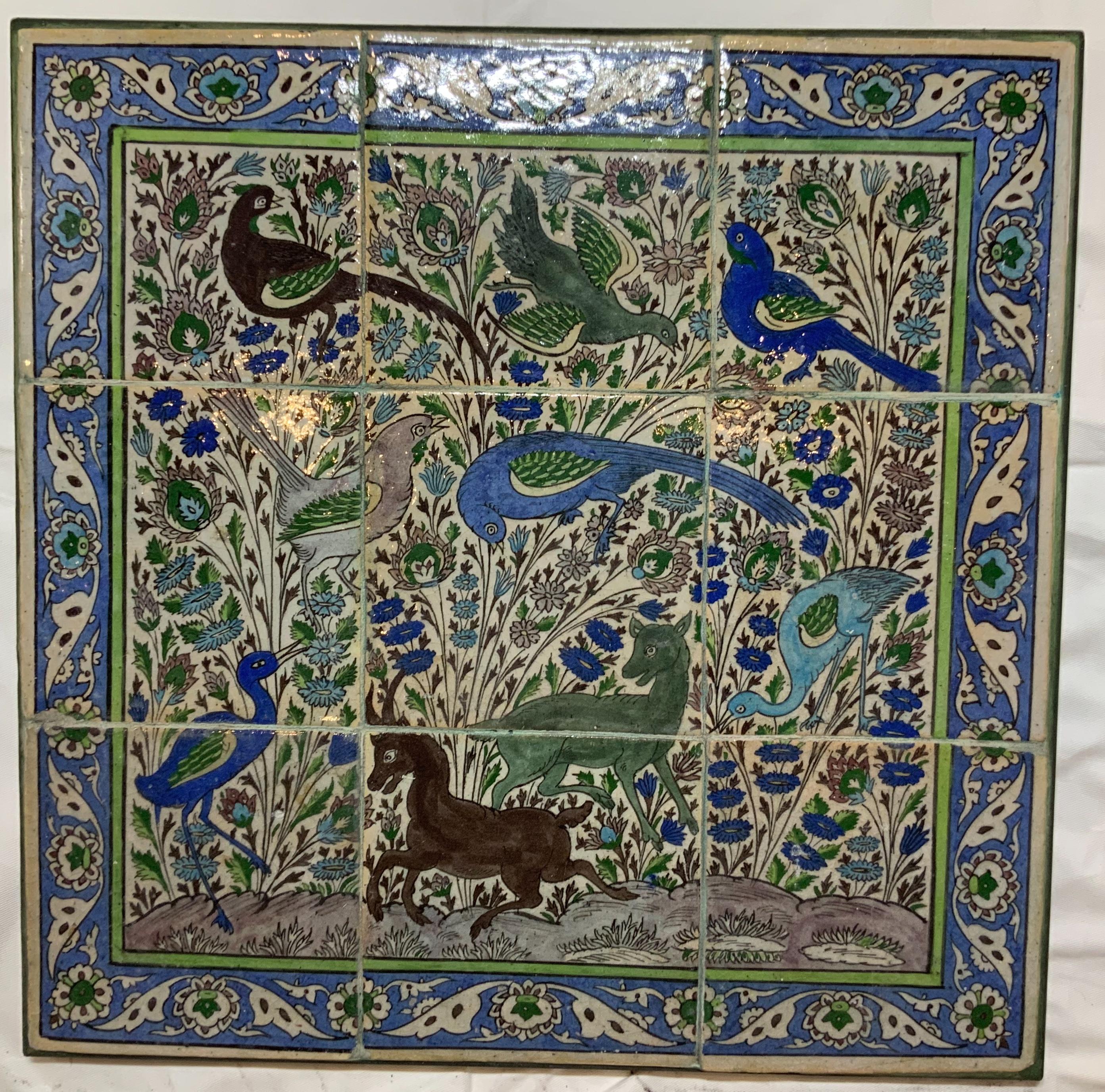 Vintage Set of Persian Tile Wall Hanging 12