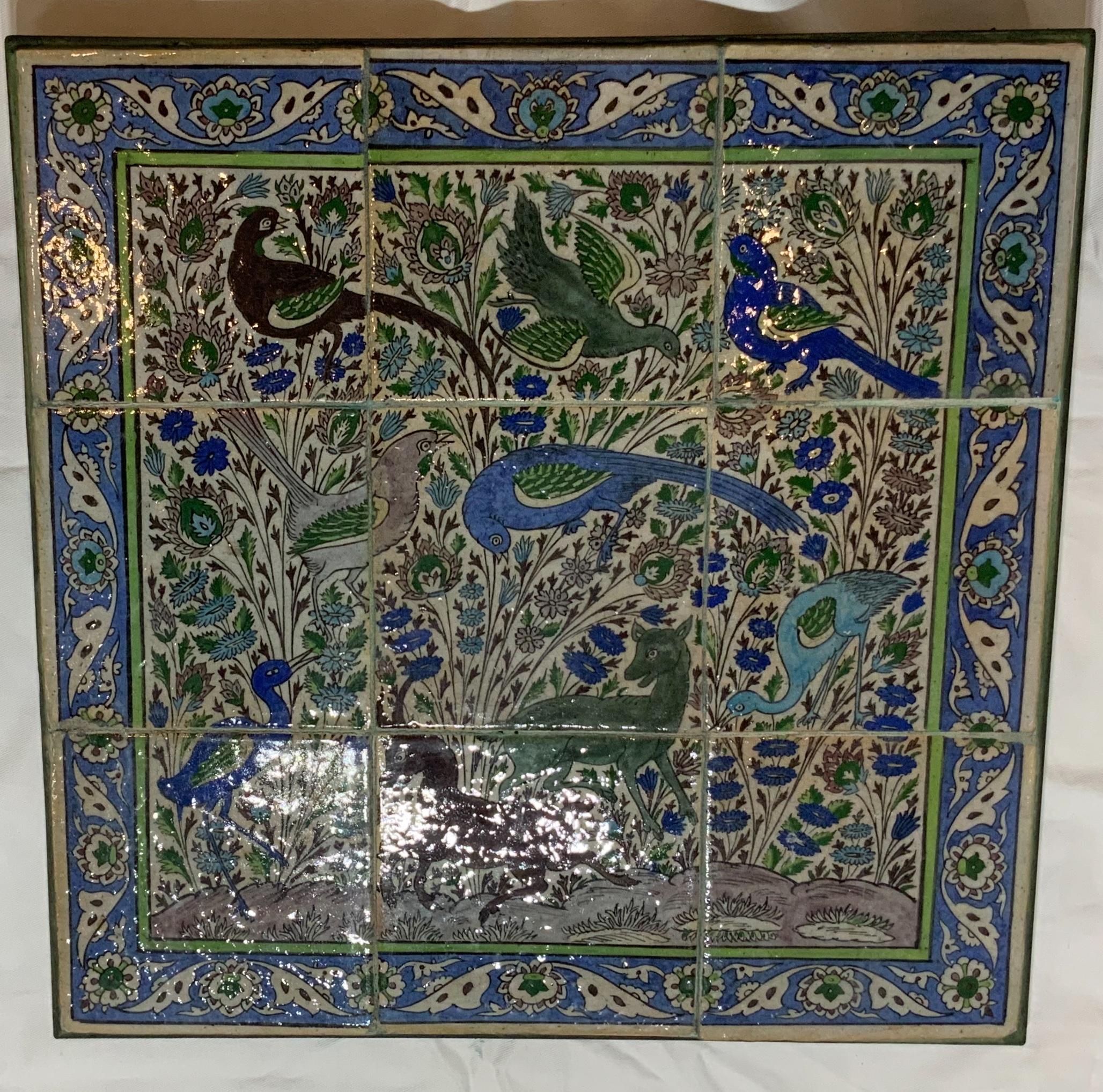 American Vintage Set of Persian Tile Wall Hanging