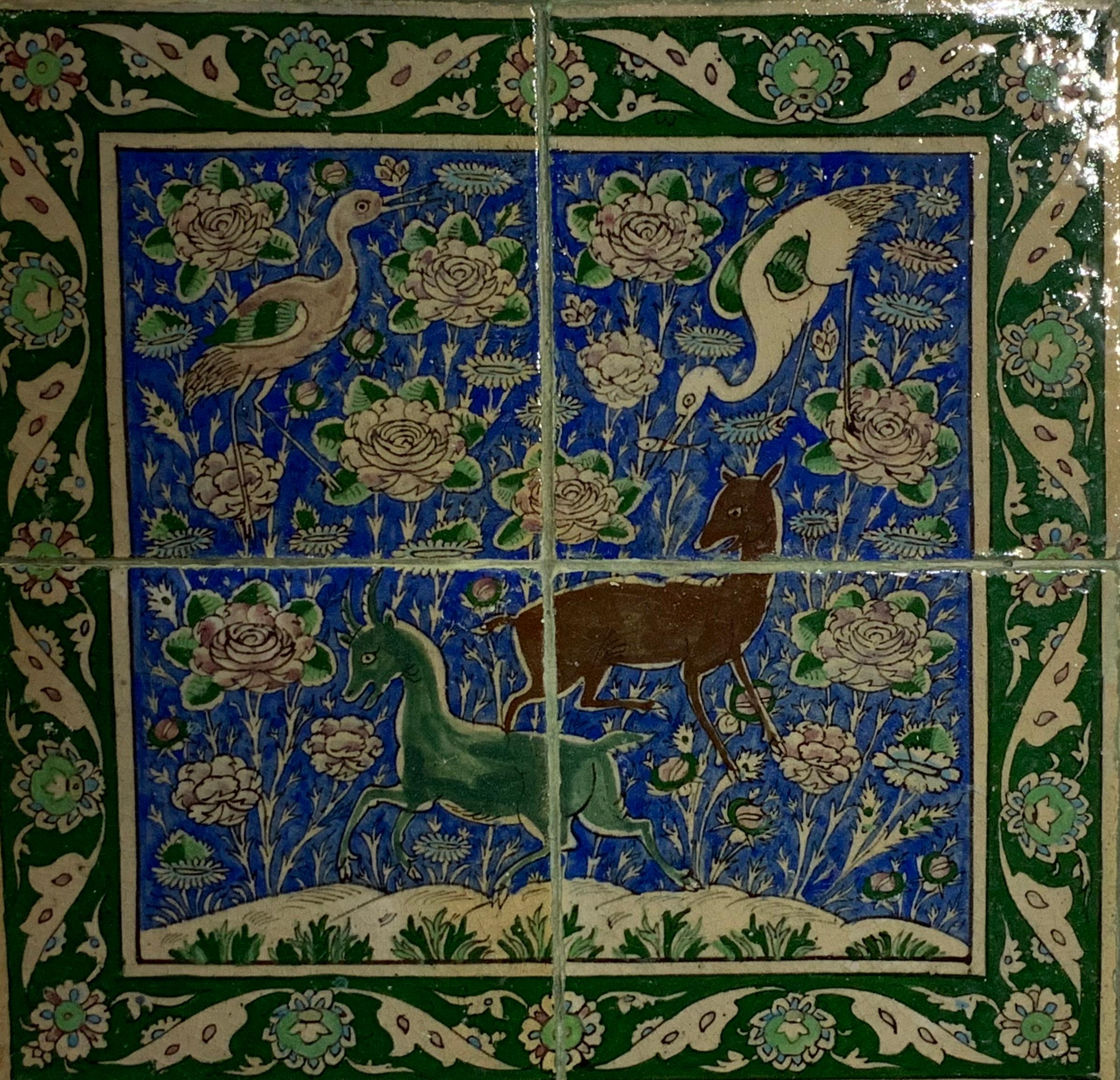 Mid-20th Century Vintage Set of Persian Tile Wall Hanging