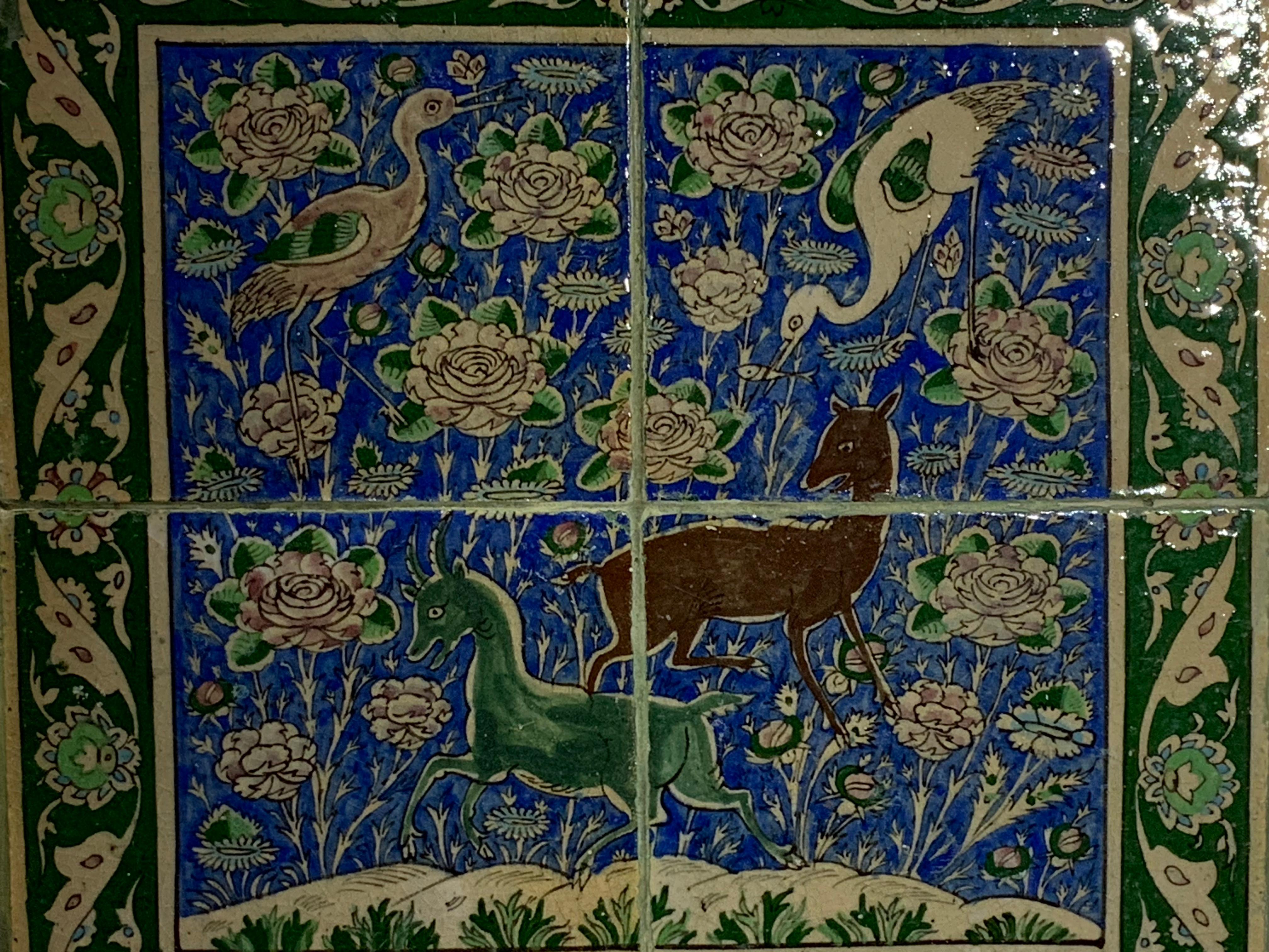 Ceramic Vintage Set of Persian Tile Wall Hanging