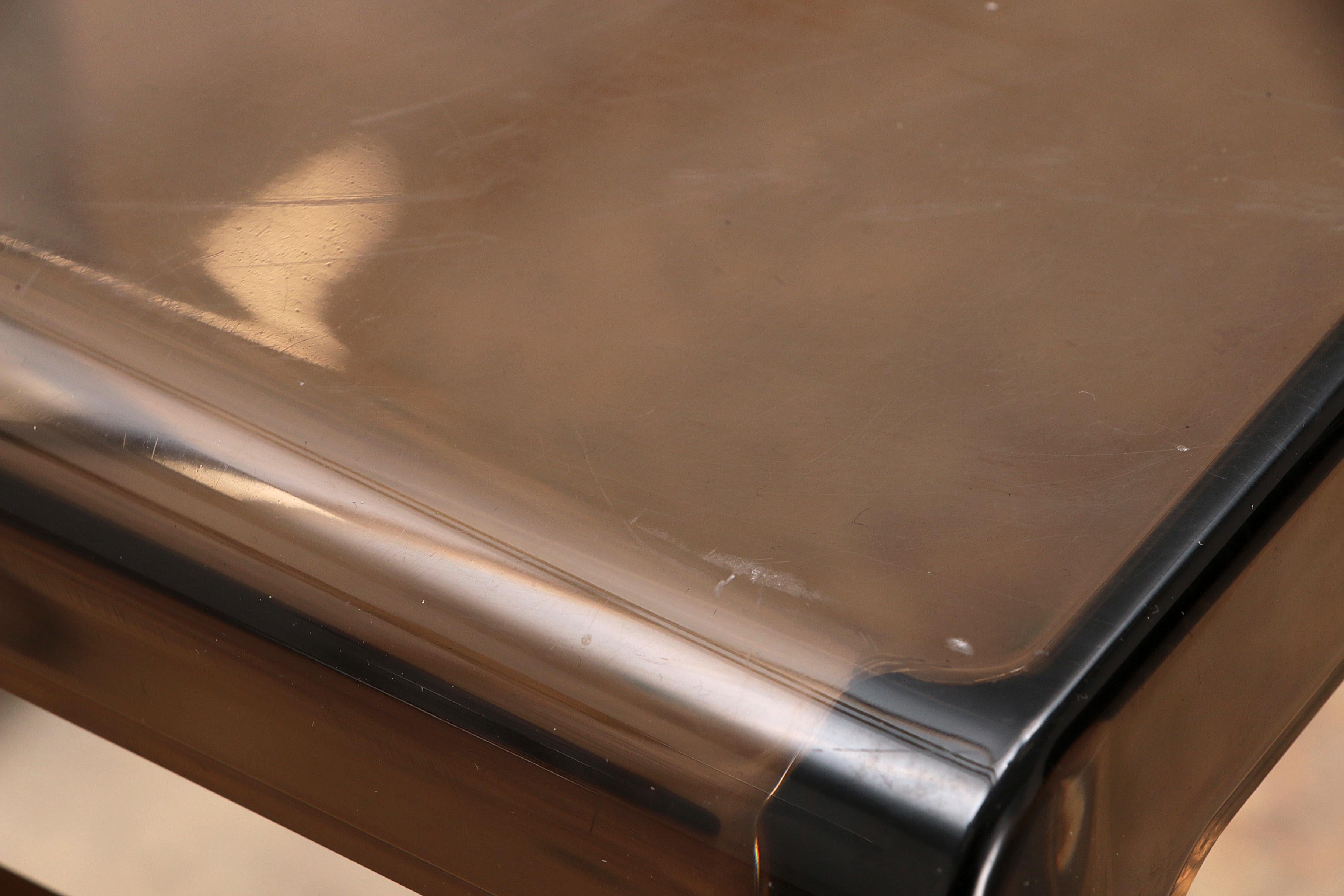 Vintage Set of Plexiglas Side Tables Designed by Marc Berthier, France 1960s 6