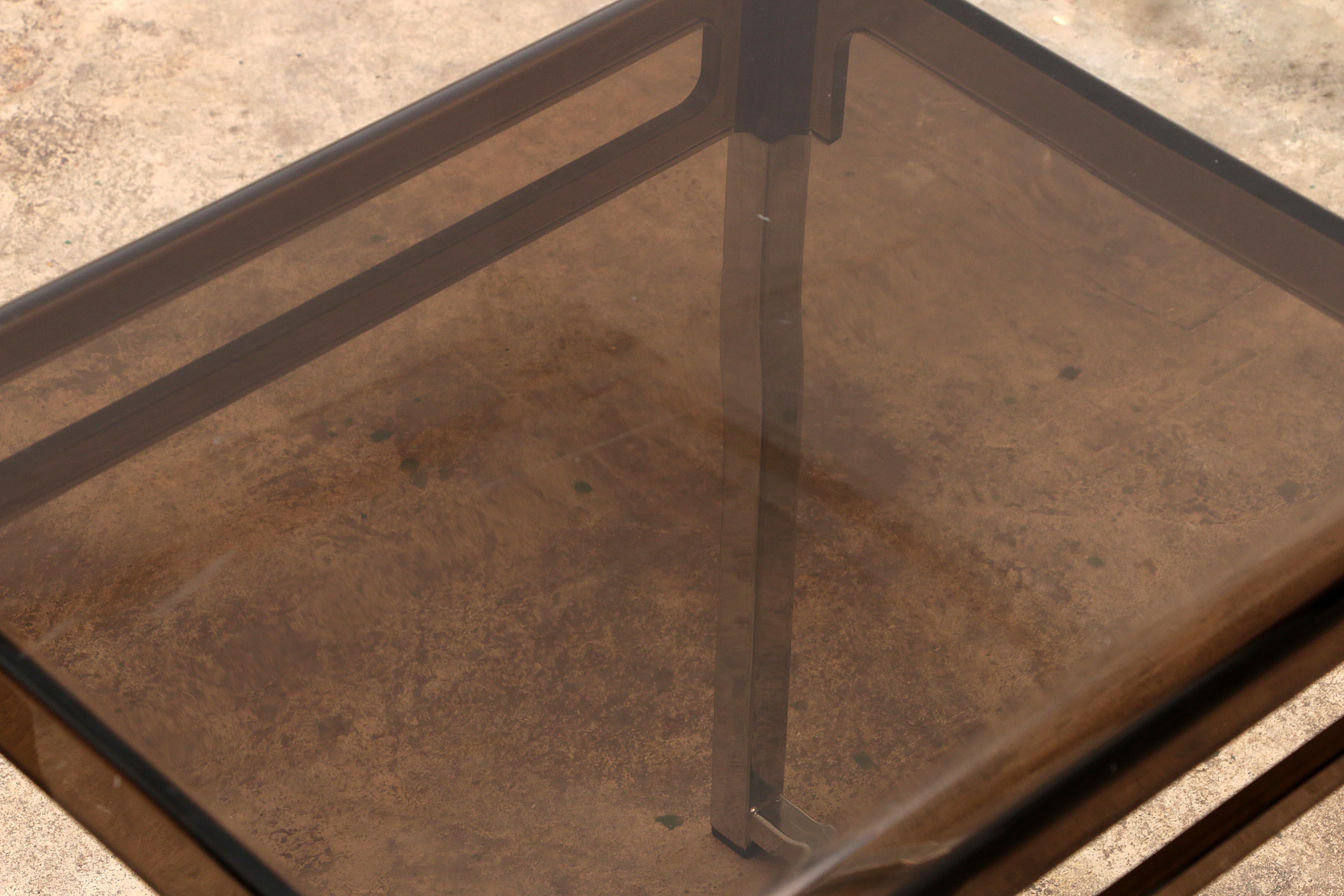 Vintage Set of Plexiglas Side Tables Designed by Marc Berthier, France 1960s 2