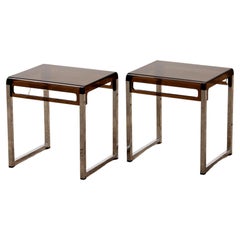 Vintage Set of Plexiglas Side Tables Designed by Marc Berthier, France 1960s