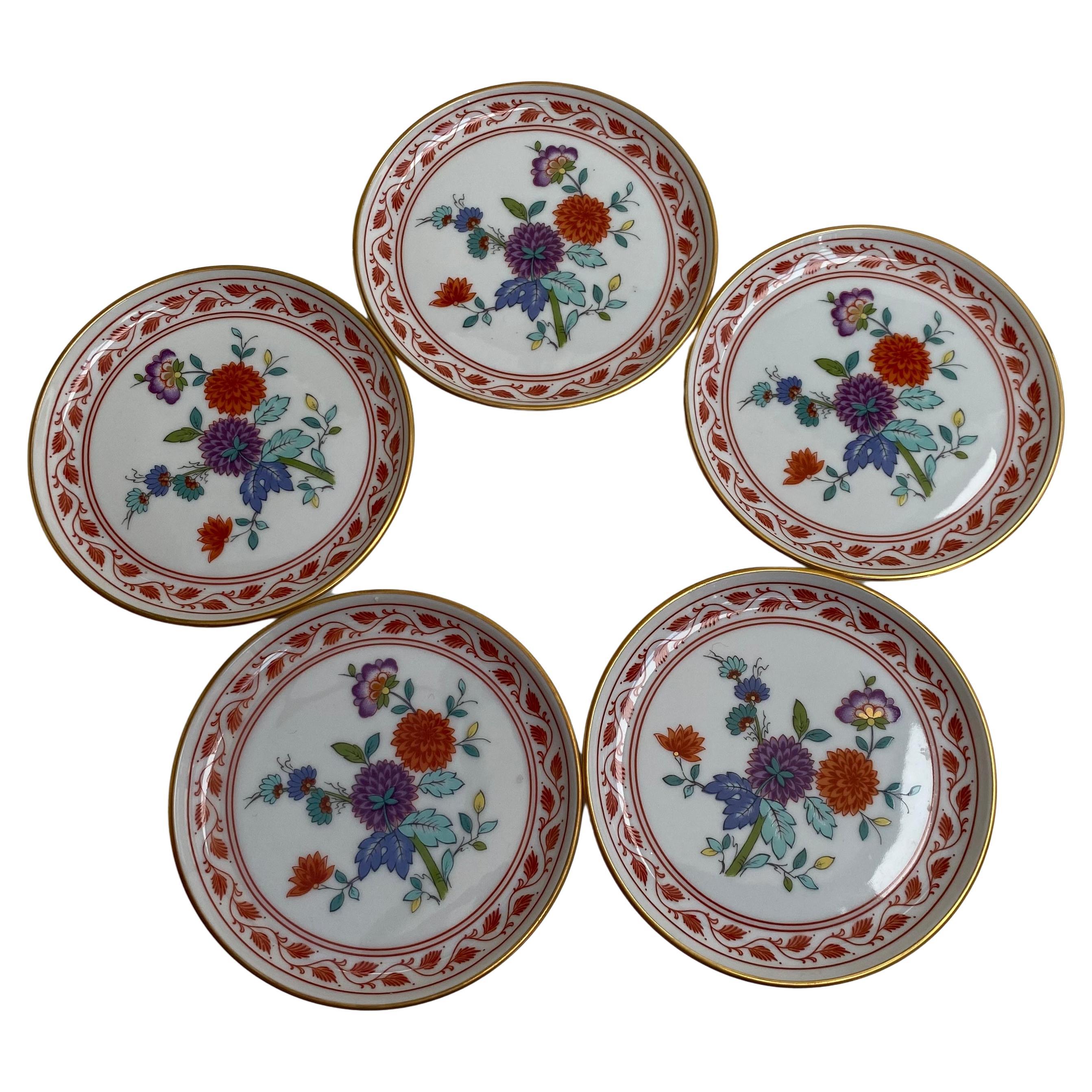 Vintage Set of Porcelain Plates by Kaiser Taijuan Pattern W.Germany 1970 Set 6 For Sale