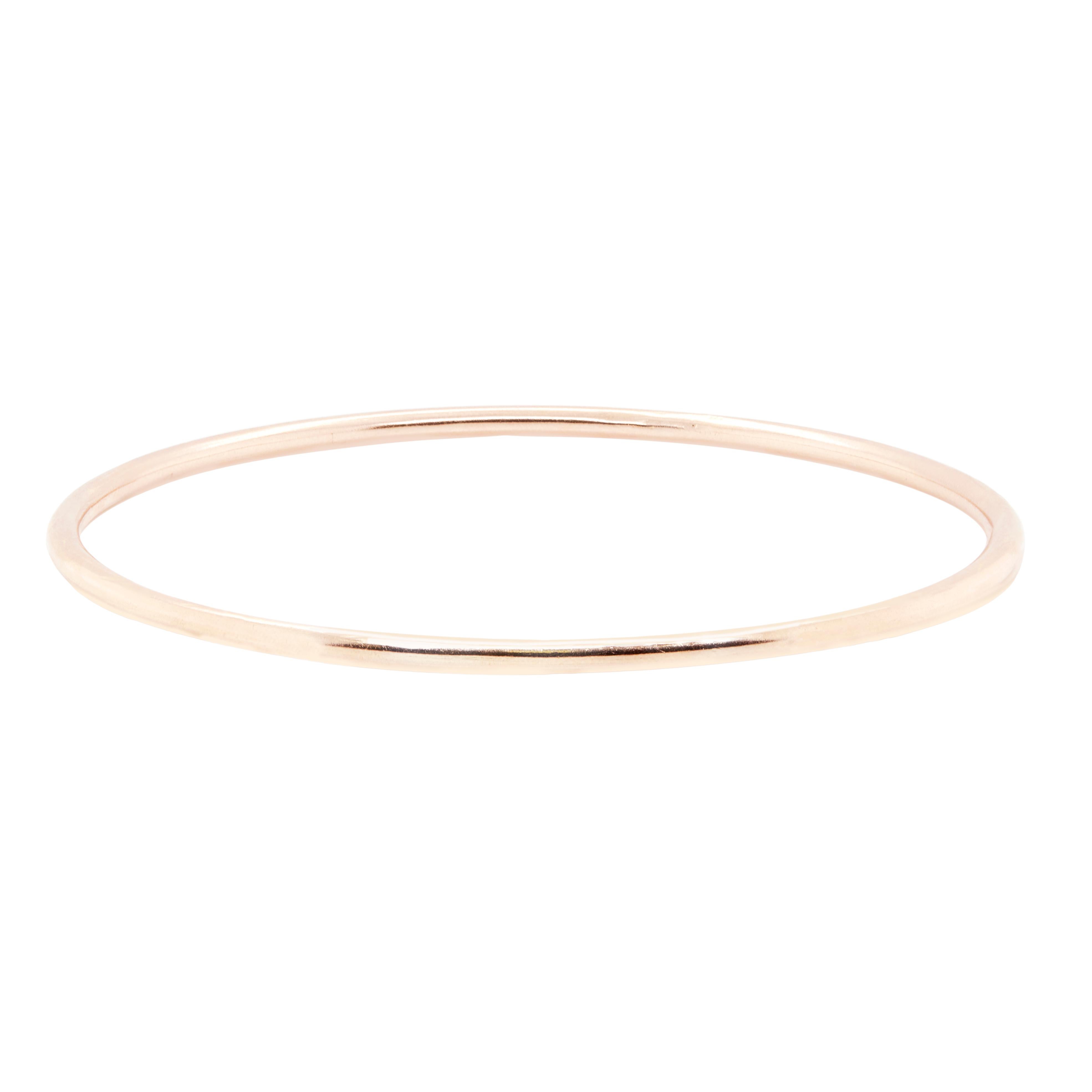 Vintage By Sieben glatte & gedrehte Seil-Armbänder in 18K Rose Gold Damen im Angebot