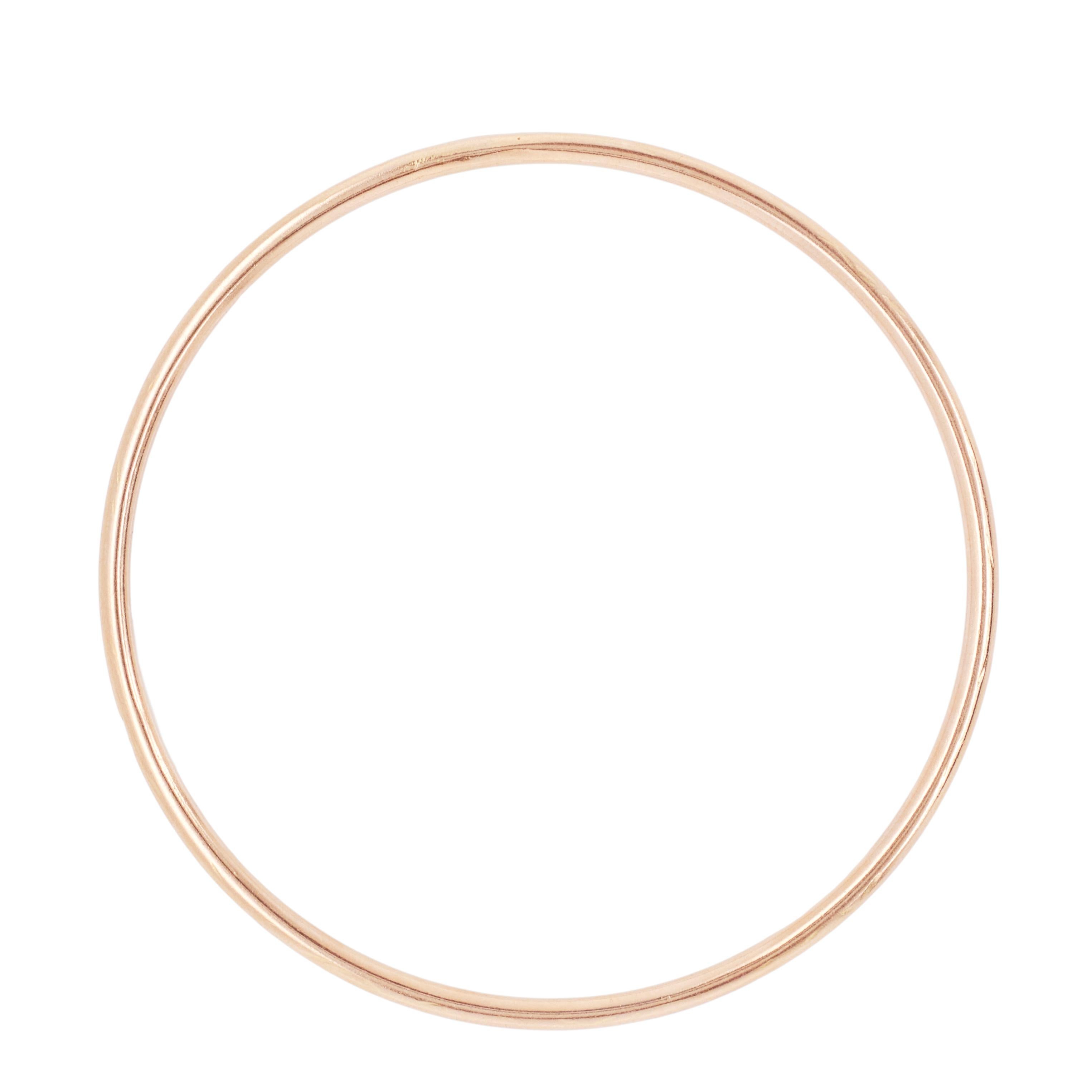 Vintage By Sieben glatte & gedrehte Seil-Armbänder in 18K Rose Gold im Angebot 1