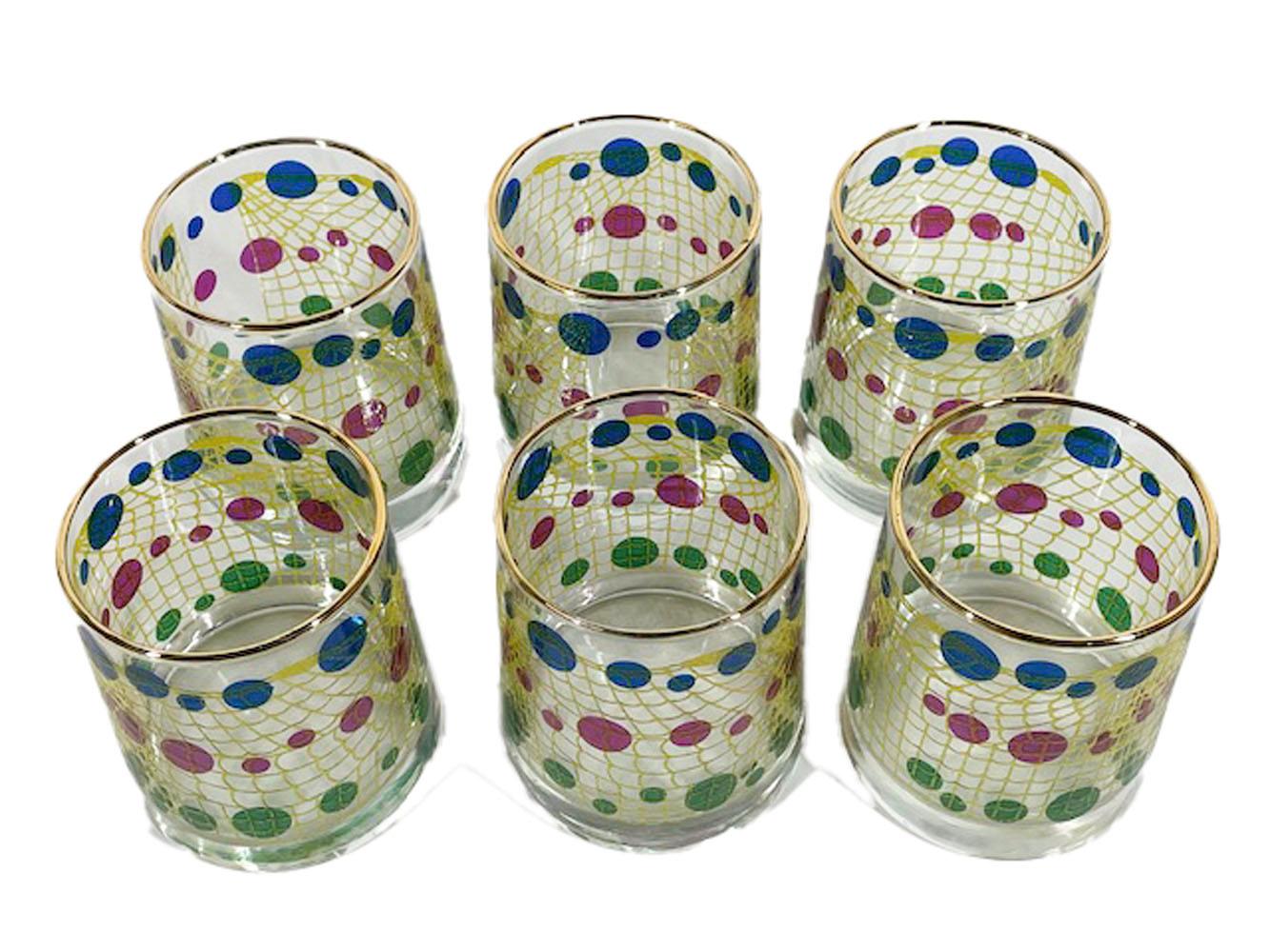 Set of 6 rocks glasses by Bartlett-Collins in the 
