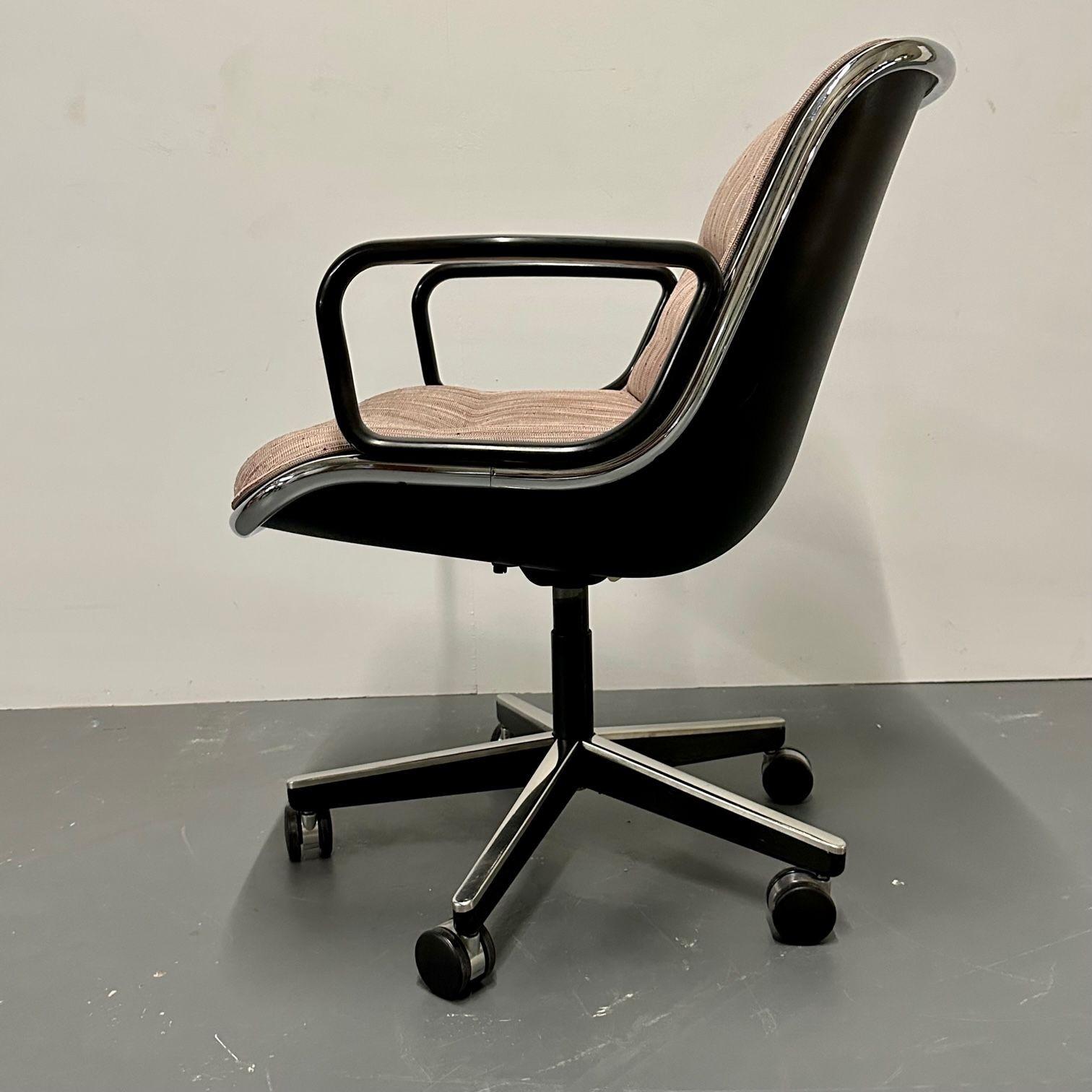 Vintage Set of Six Charles Pollock for Knoll Rolling Office / Desk Chairs, 1985 8