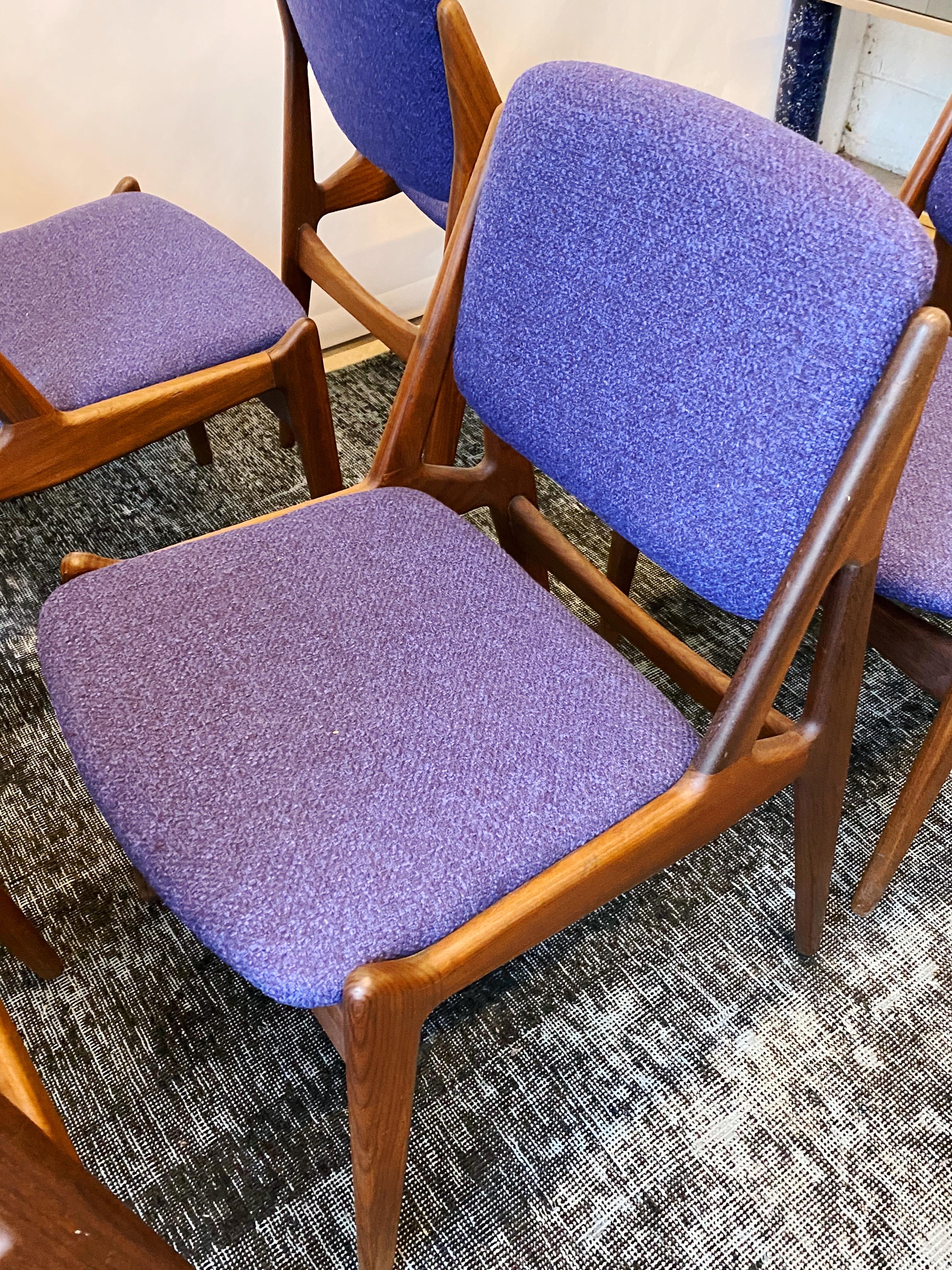 Vintage Set of Six Danish Modern Dining Chairs by Arne Vodder, circa 1960s 1