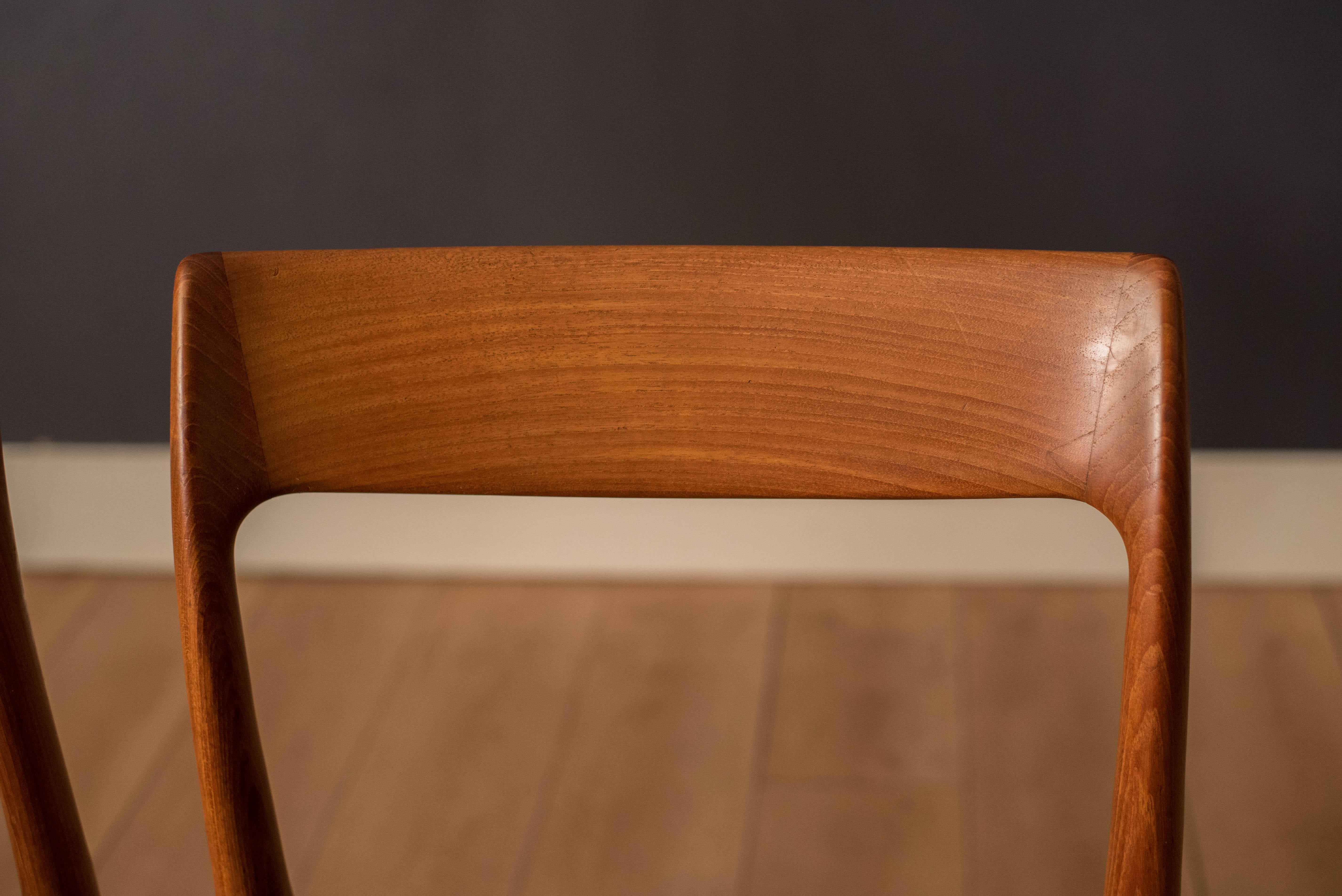 Vintage Set of Six Danish Teak Niels O. Møller Dining Chairs 77 7