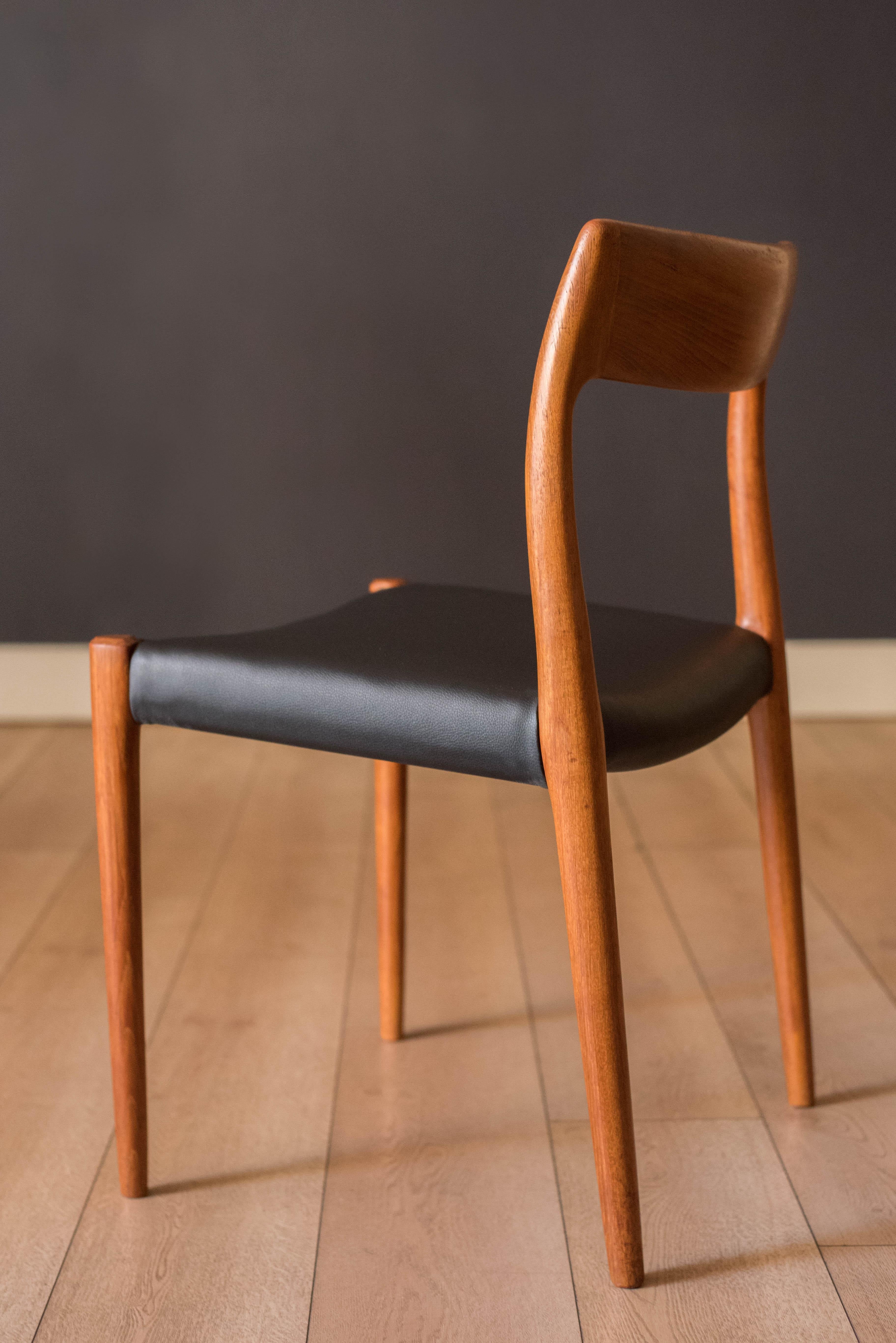 Vintage Set of Six Danish Teak Niels O. Møller Dining Chairs 77 2
