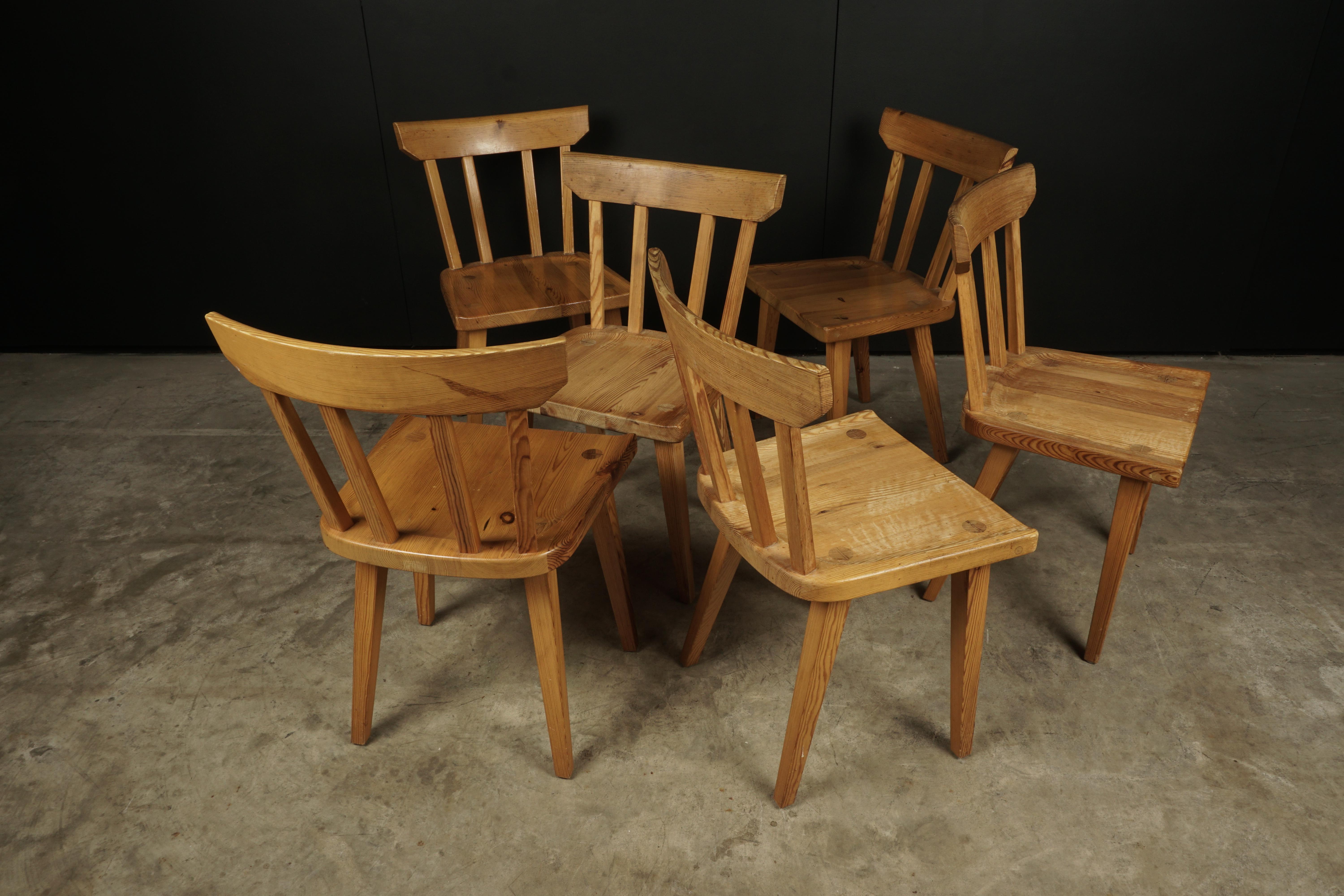 Vintage Set of Six Dining Chairs from Sweden, 1970s In Good Condition In Nashville, TN
