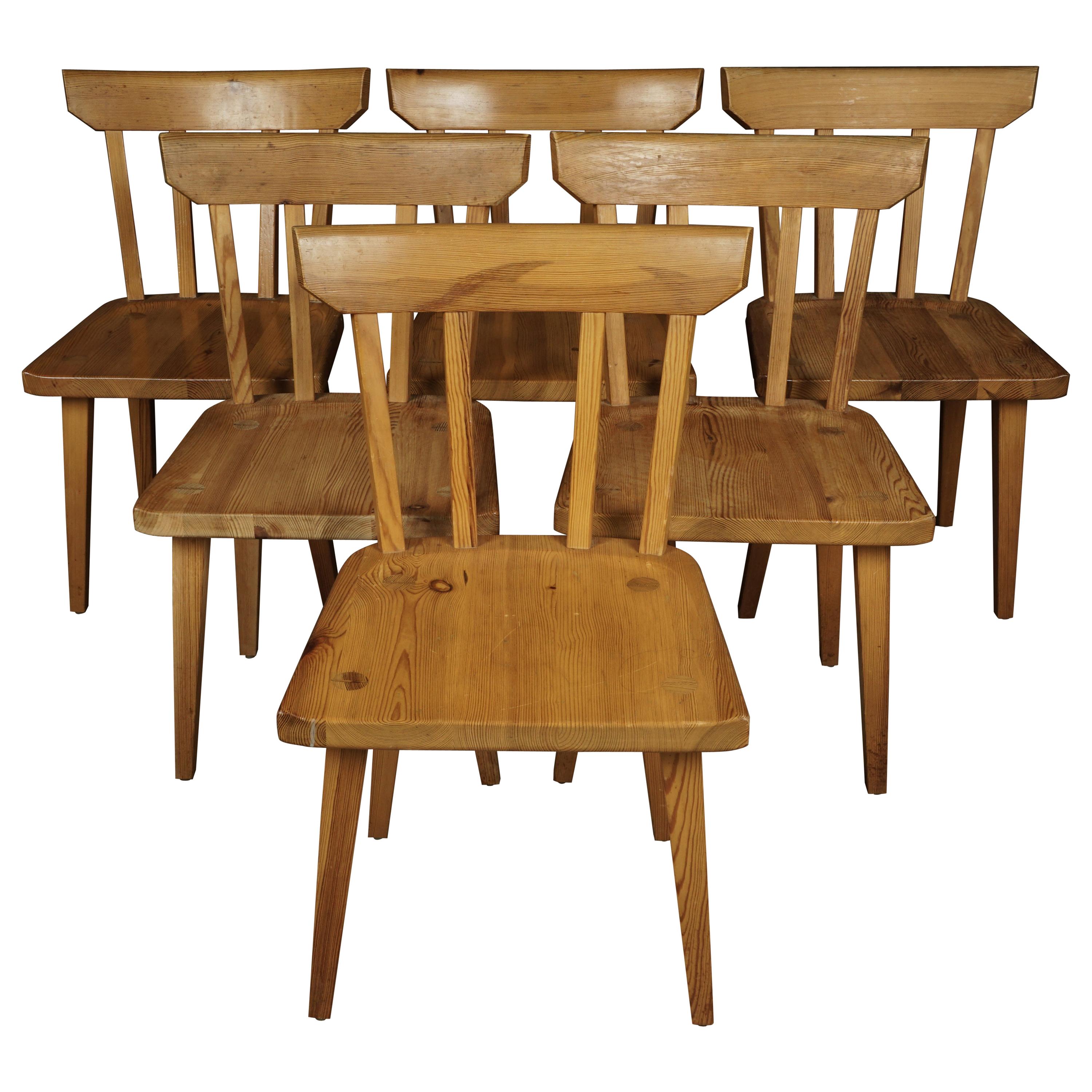 Vintage Set of Six Dining Chairs from Sweden, 1970s