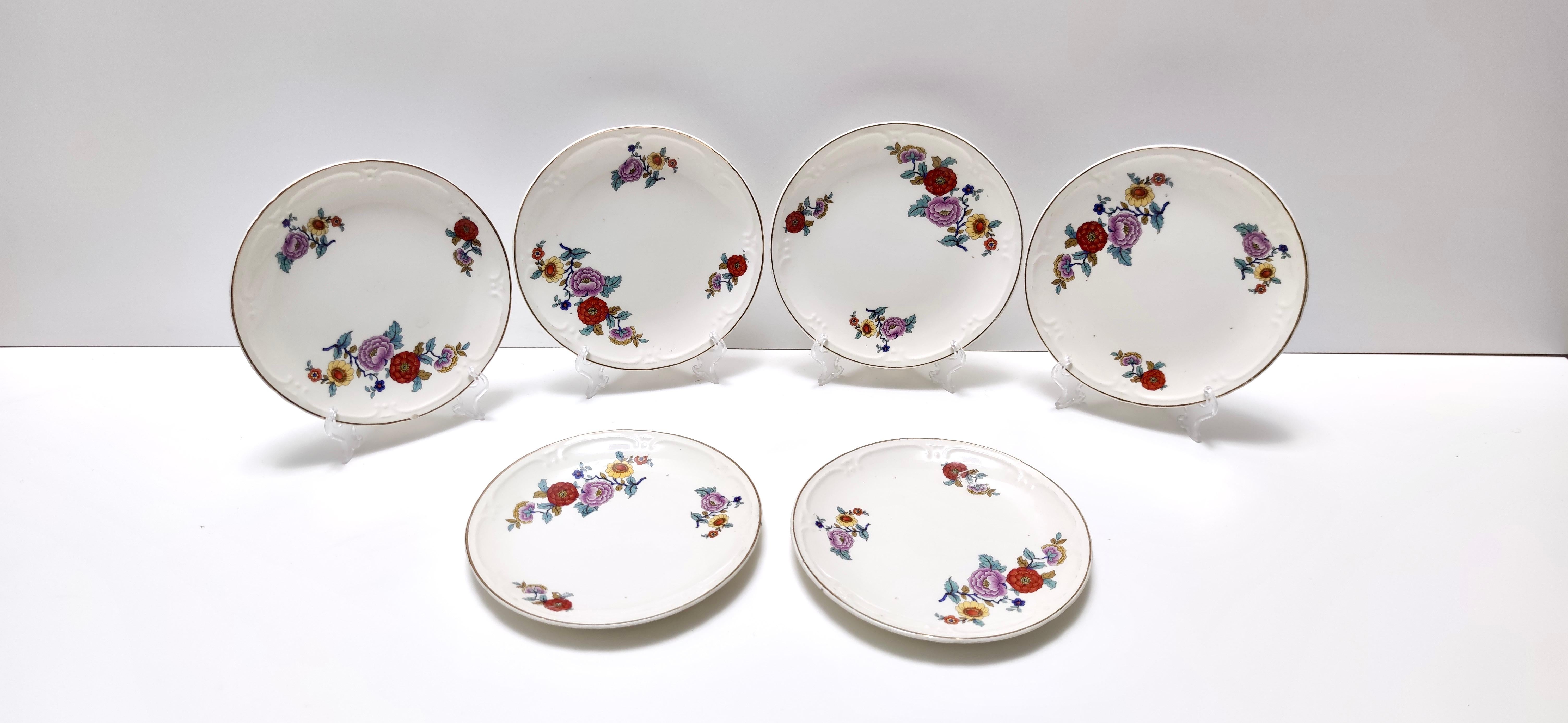 Mid-Century Modern Vintage Set of Six Dinner Plates by Guido Andlovitz for Laveno, Italy For Sale
