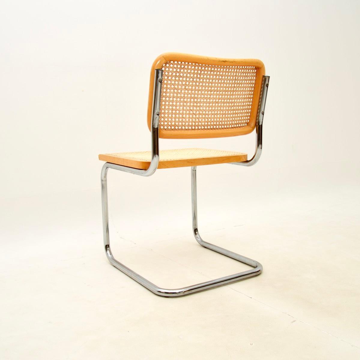 Vintage By Sechs italienische Cesca-Esszimmerstühle (Gehstock) im Angebot